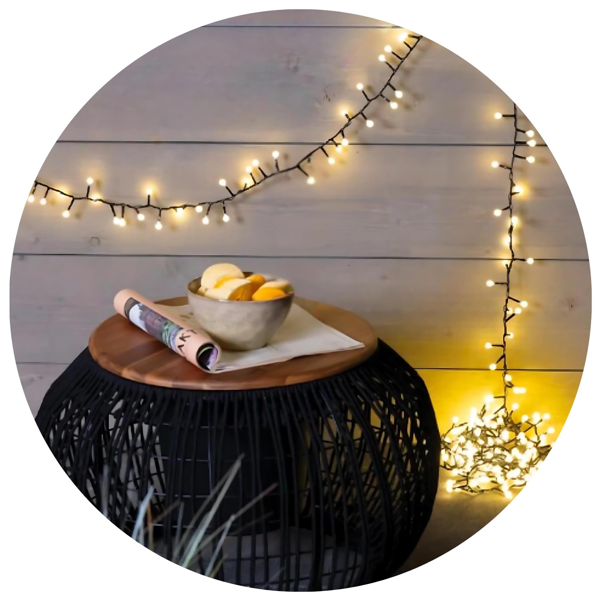 500L Holiday Bright LED String Lights - Indoor/Outdoor Waterproof Rice Lights with Green Cord & White Frost Bulbs for Christmas Tree, Party, Garden, Wedding Decoration
