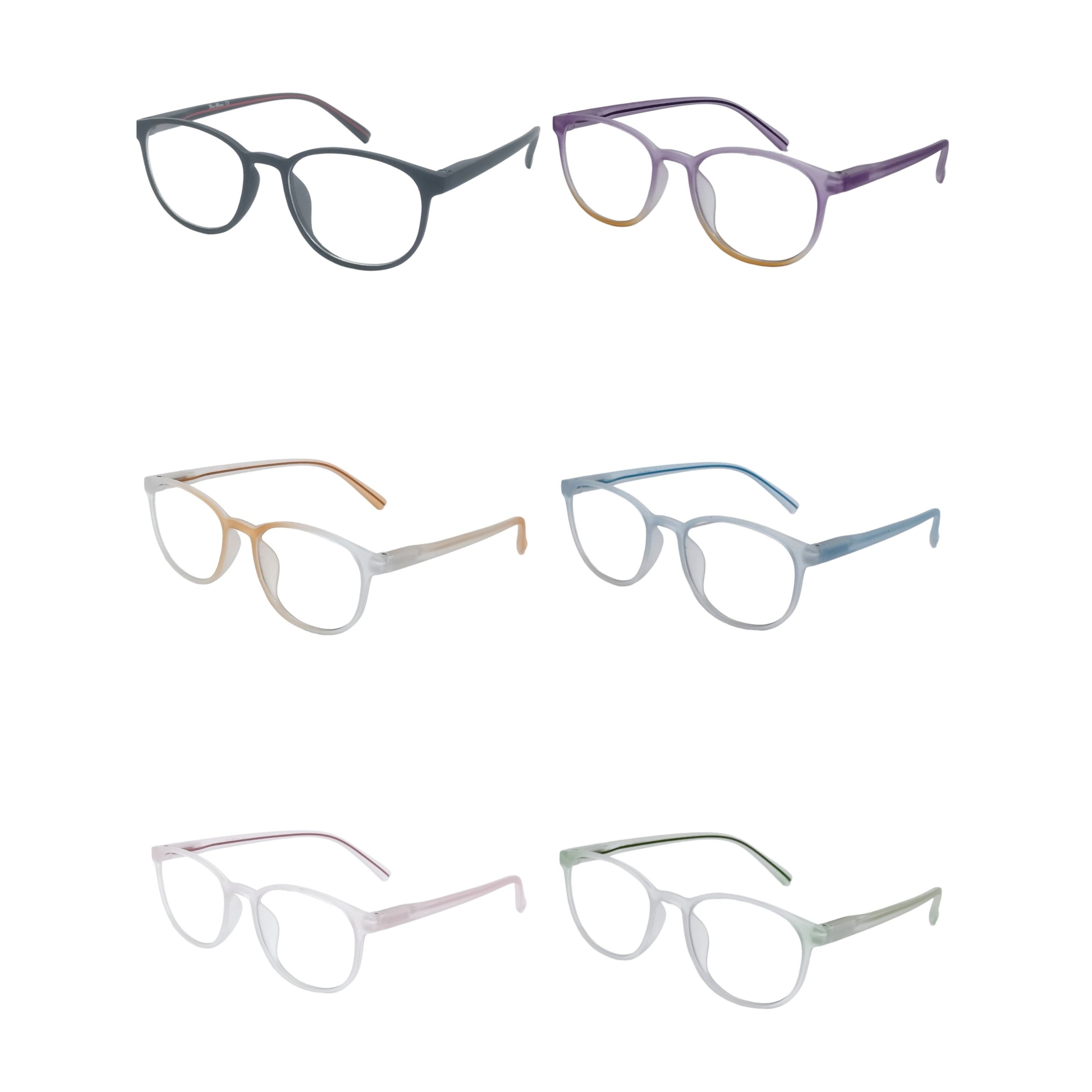 Blue Light Blocking Glasses - Anti Eyestrain Computer Glasses with Rounded Oval Frosted Frame for Men & Women - Perfect for Office, Gaming, and Screen Time