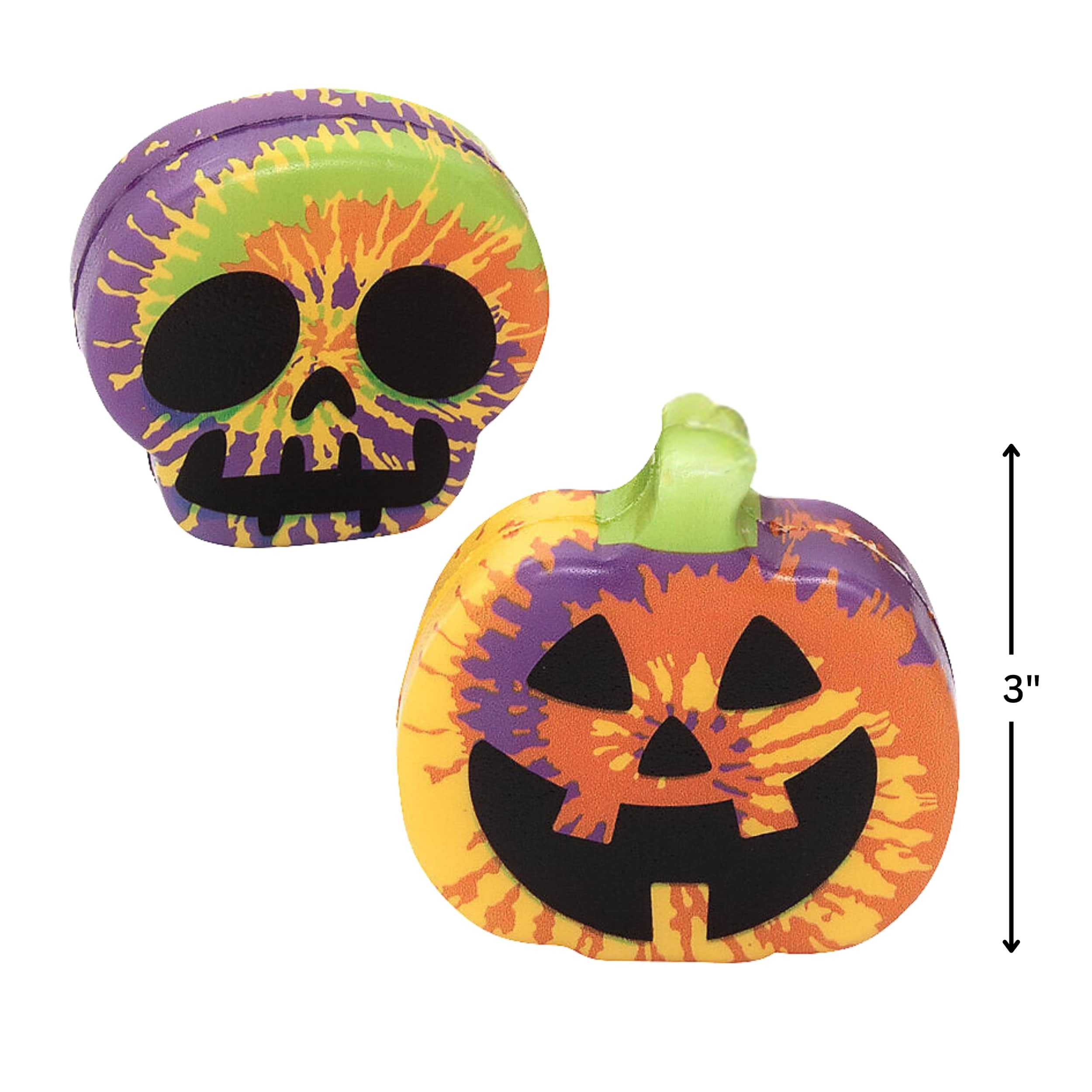 Fun Express Halloween Tie Dye Relaxable Costume - 12-Piece Kids Dress-Up Set for Halloween Parties & Trick-or-Treating