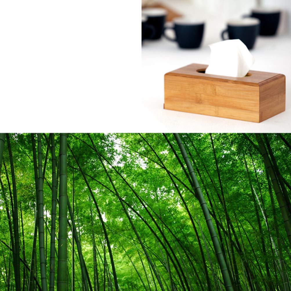 Bamboo Tissue Dispenser Holder - Bathroom & Car Napkin Storage Box | Tabletop & Desktop Organizer for Paper Towels, Tissues & Napkins | Perfect for Home, Office & Travel Use