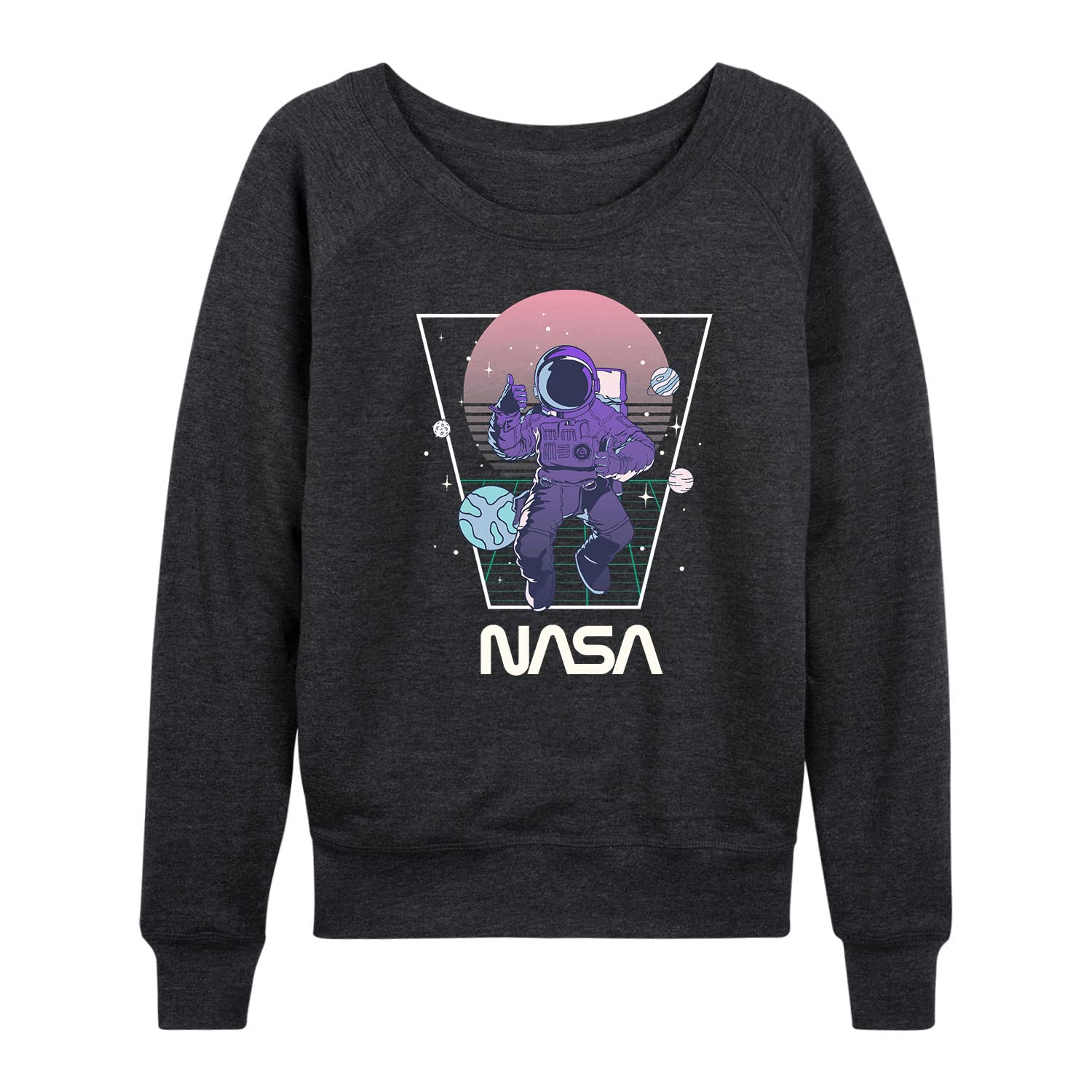 NASA Astronaut Women's Lightweight French Terry Pullover Hoodie - Space-Themed Sweatshirt for Women - Perfect for Casual Wear, Lounge & Outerwear
