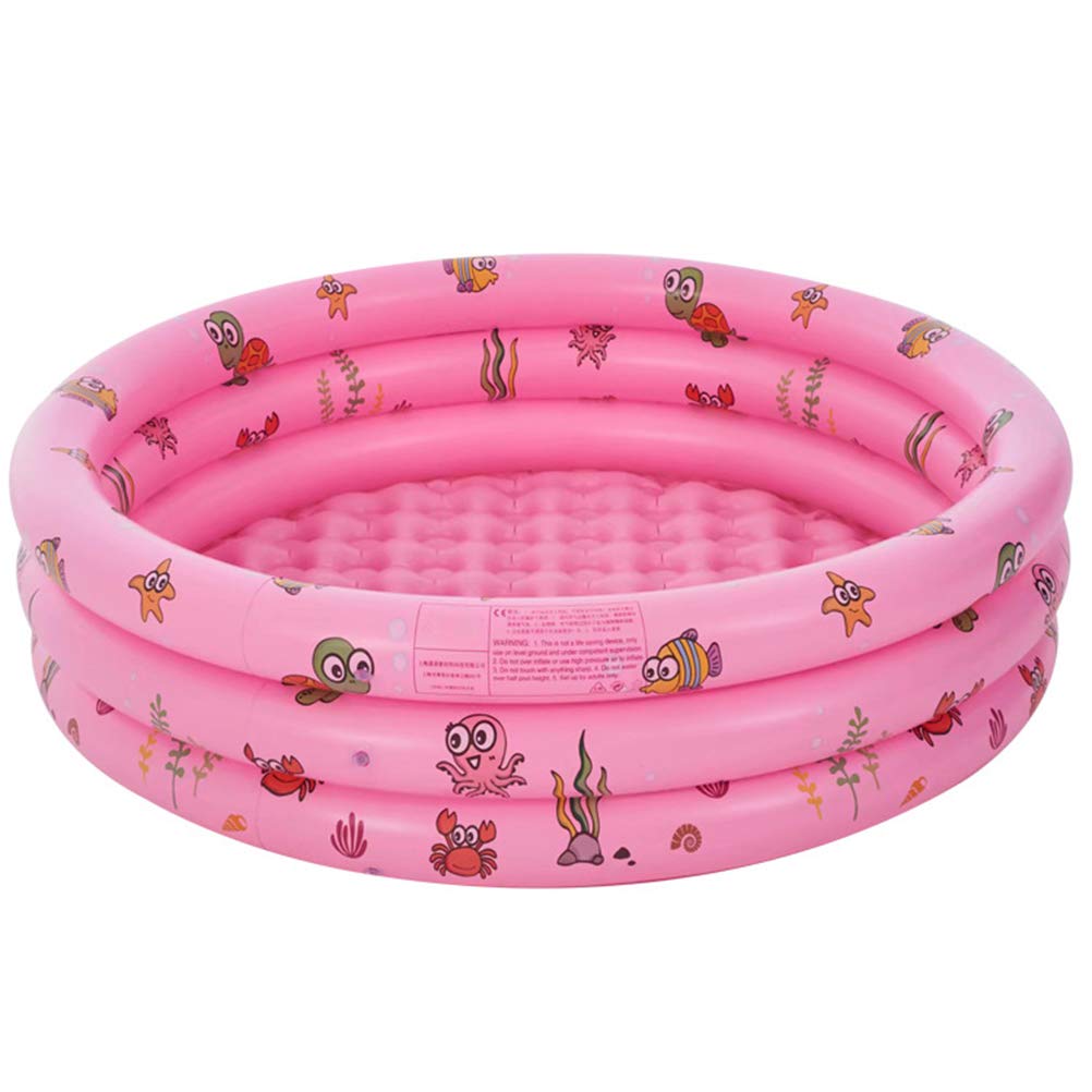 Inflatable Baby Pool for Toddlers - Portable Round Paddling Pool for Indoor & Outdoor Use - Kids Water Play Center for Girls and Boys (Pink) - Perfect for Backyard, Beach, and Summer Fun