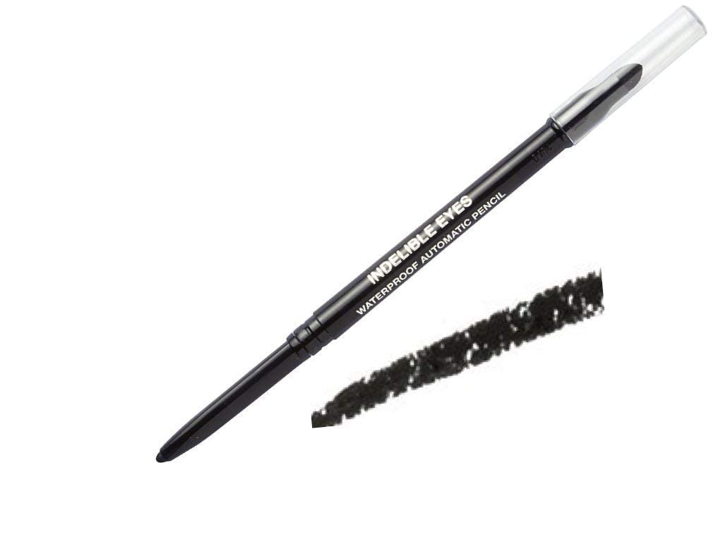 Jolie Cosmetics Waterproof Automatic Eyeliner Pencil - Long Lasting Smudge Proof Eye Liner (Pitch Black) | Perfect for Daily Makeup, Party Looks & Professional Use