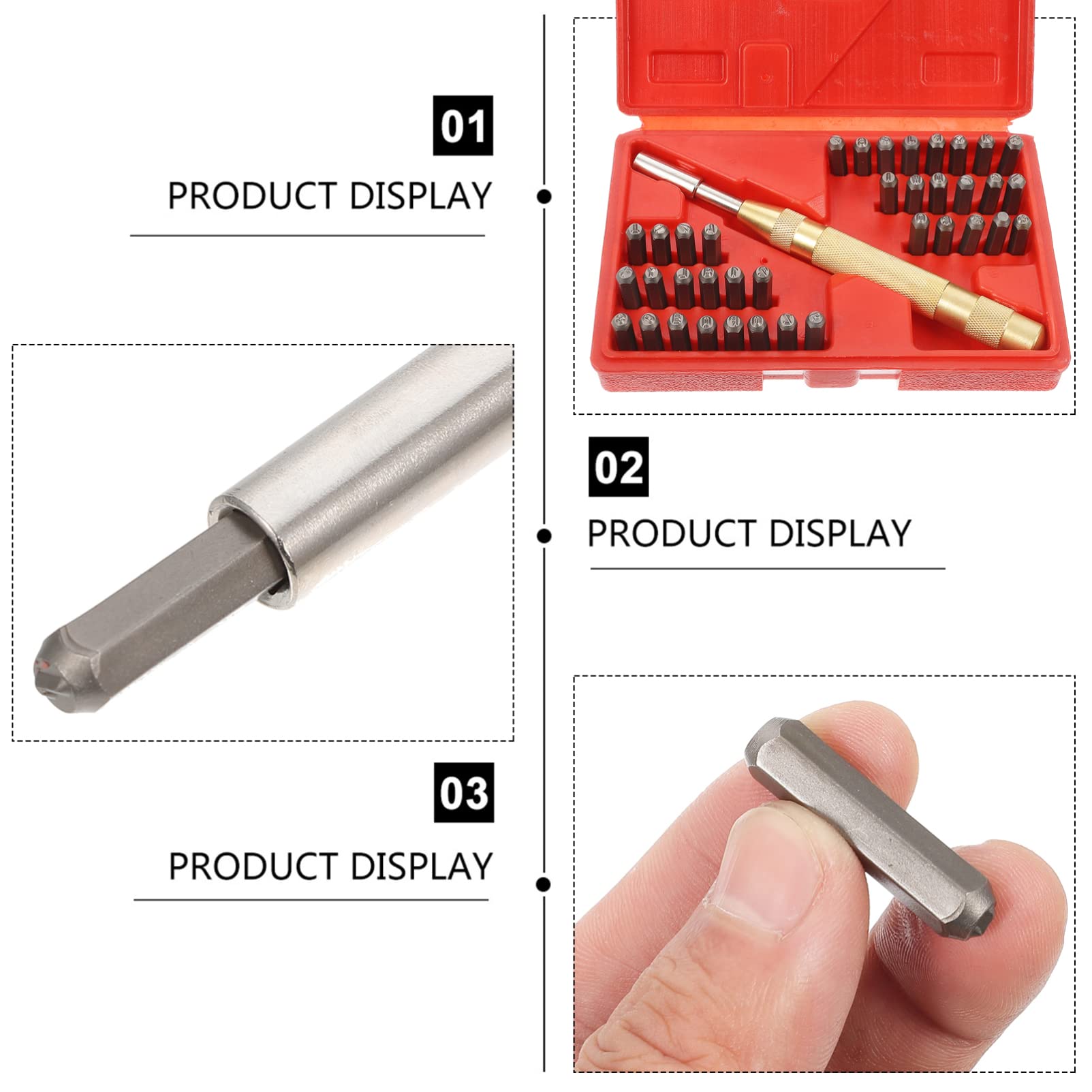 DOITOOL Alloy Steel Leather Letter & Number Punch Stamp Set - Professional Leather Crafting Tools for DIY Projects, Leatherworking, and Personalized Gifts