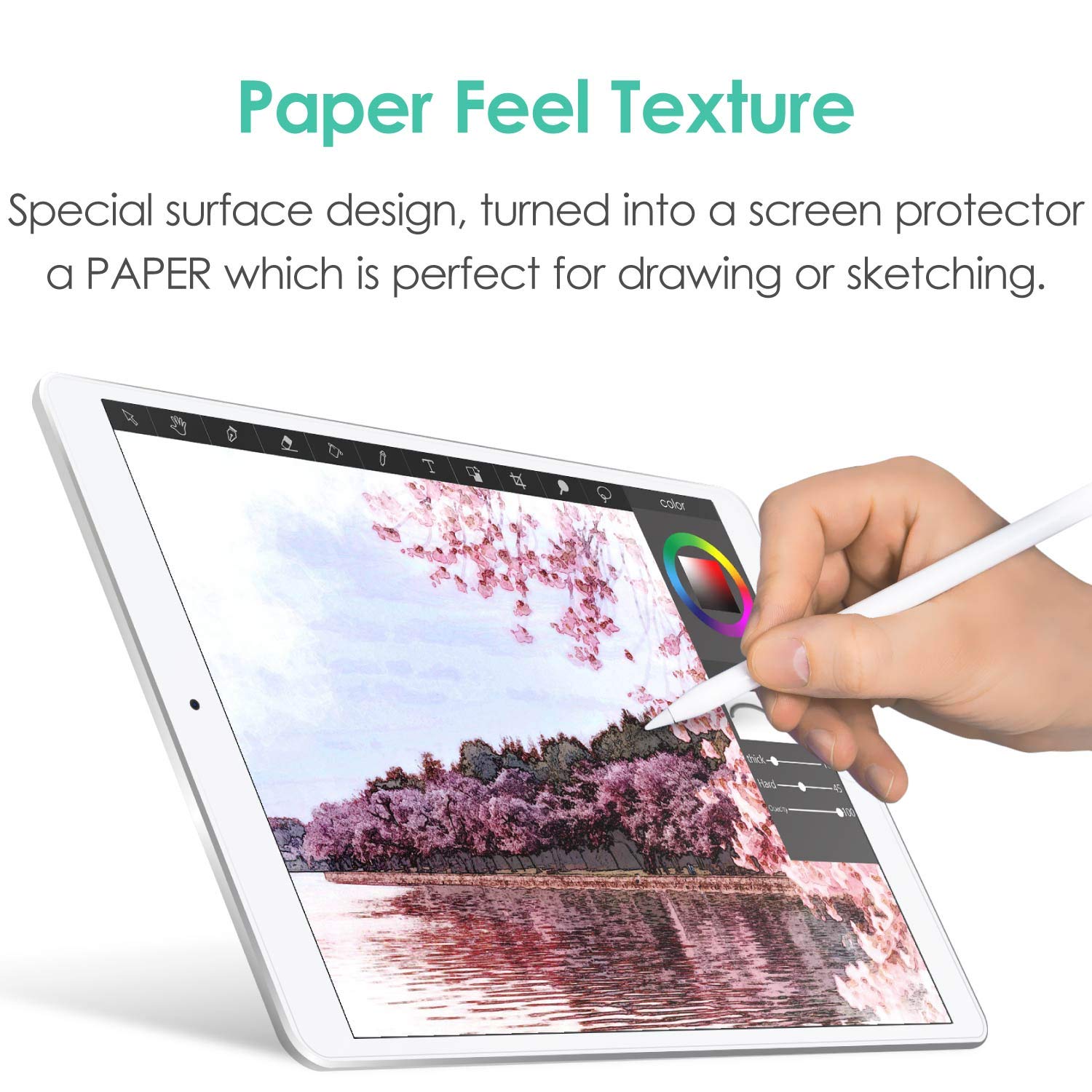 ELECOM Anti-Glare Screen Protector for iPad Air 3 (10.5-inch 2019) & iPad Pro 10.5 (2017) - Japan-Made Pencil-Feel Drawing Film, Ultra Smooth 100, Scratch Resistant - Perfect for Digital Art, Note Taking & Professional Design Work