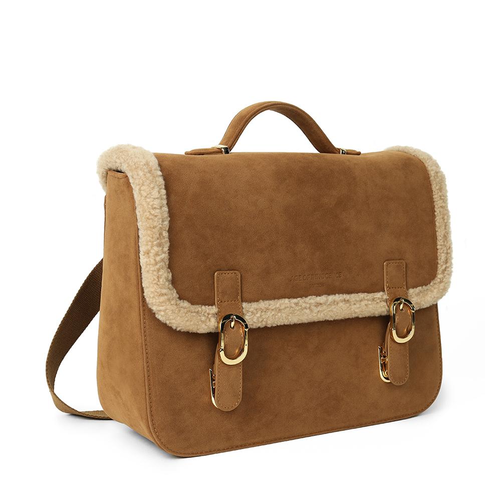Premium Genuine Leather Crossbody Bag for Women - Sansa Camel - Fashionable & Durable Handbag for Daily Use, Work, and Travel