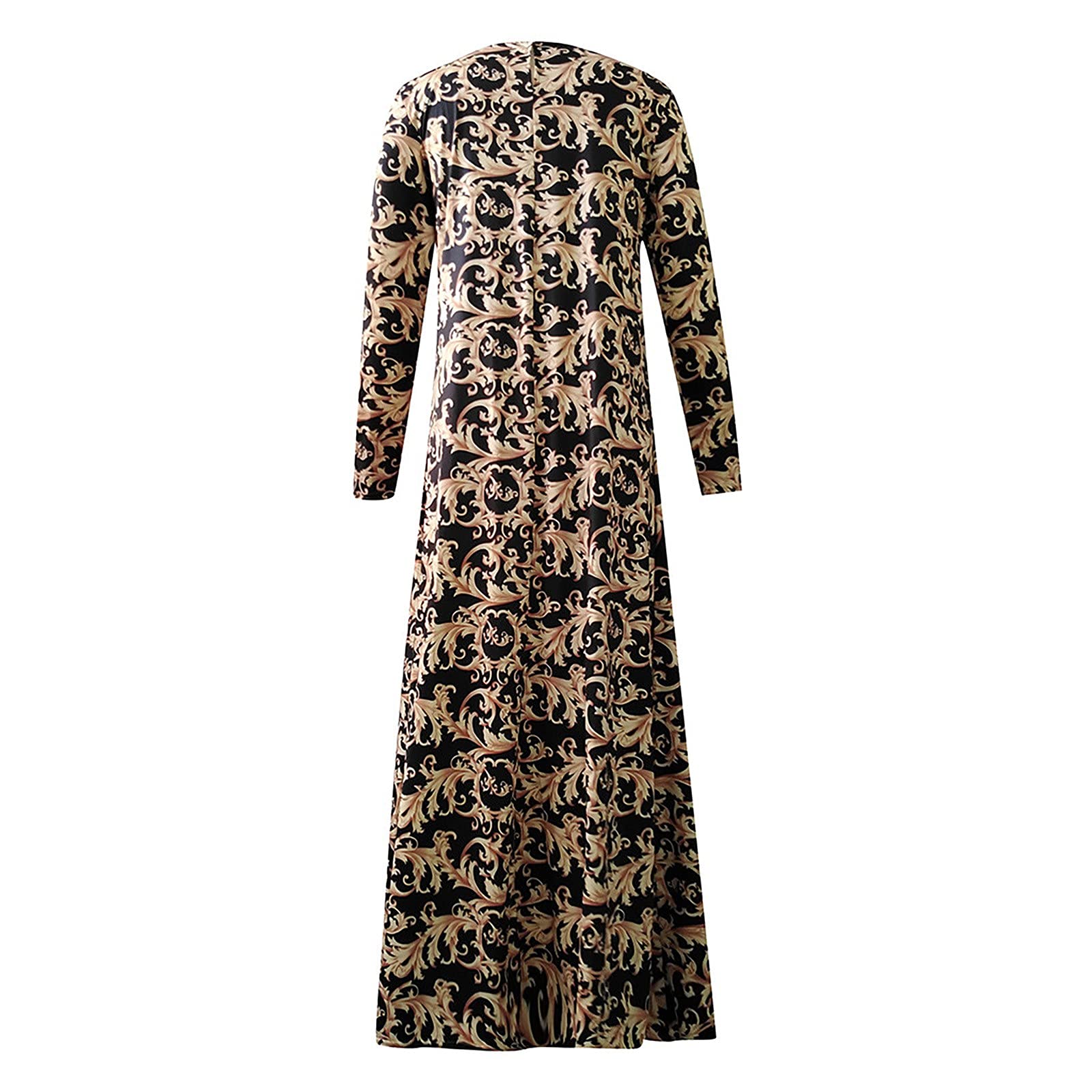 SERYU Women's Plus Size Floral Maxi Dress - Long Flowy Muslim Islamic Dress for Prayer, Eid, Wedding & Casual Wear