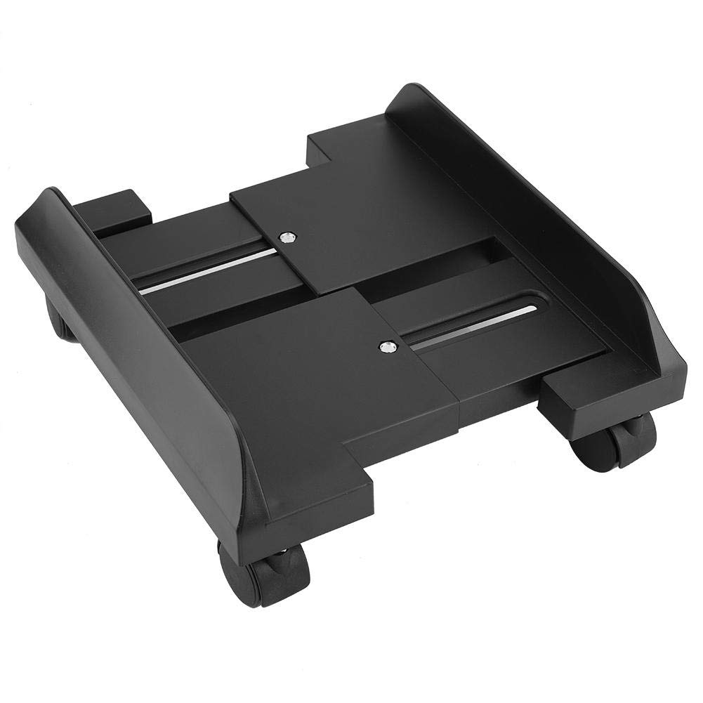 CPU Stand for PC Computer Case Holder Bracket - Desktop Mainframe Storage Rack with Brake & 4 Caster Wheels (Black) | Perfect for Office, Gaming Setup & Home Workspace Organization