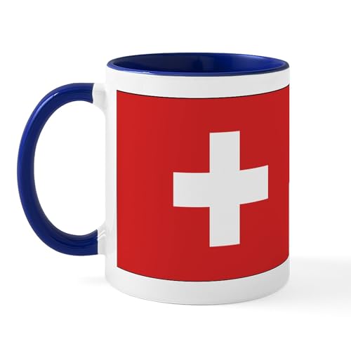 White/Navy Inside - Switzerland Civil Ensign Mug