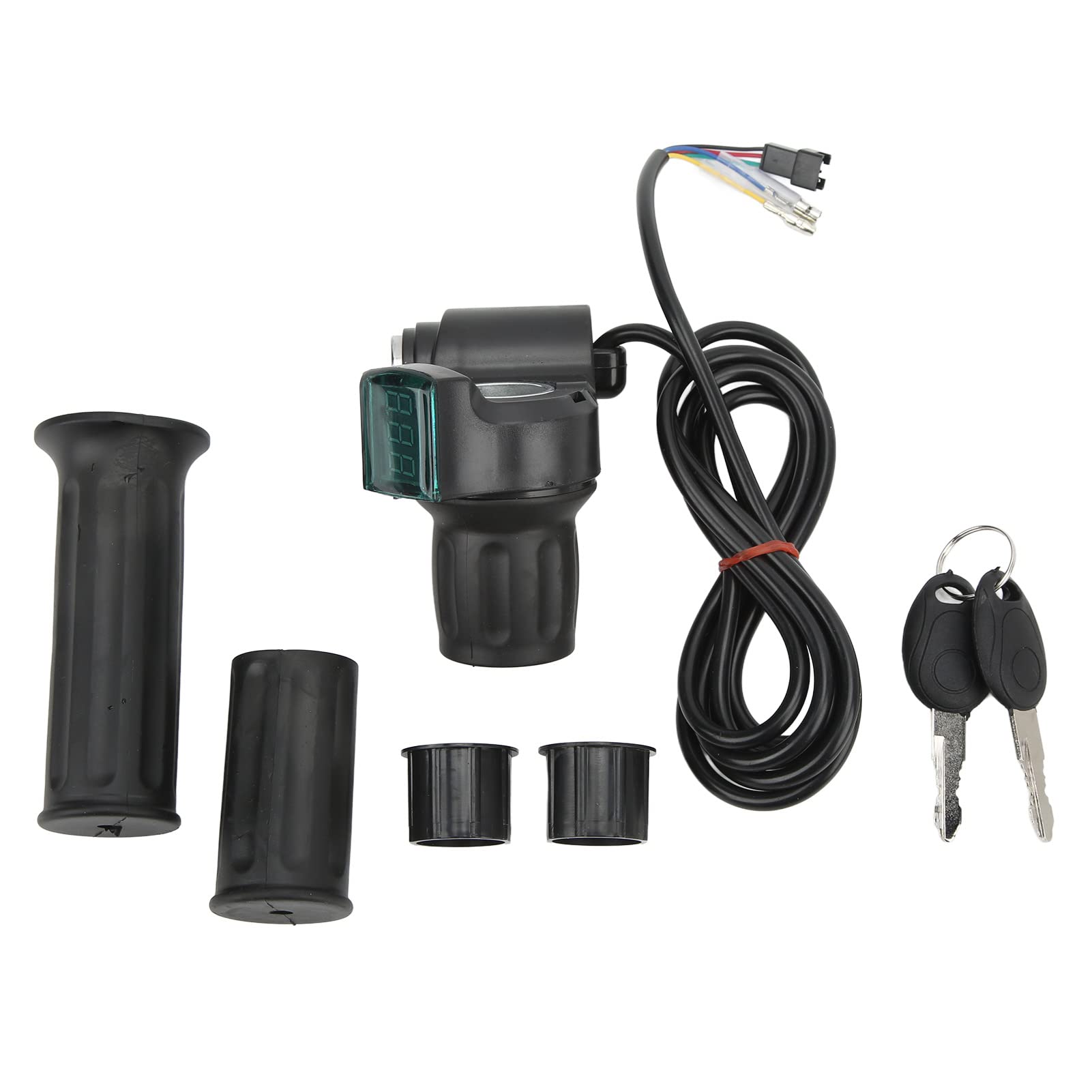VGEBY Universal Electric Bike Twist Throttle Grip Set with Speed Governor & LCD Display - Right Half Grip for E-Bikes, Scooters & Electric Vehicles - Perfect for Commuting, Off-Road & Urban Riding