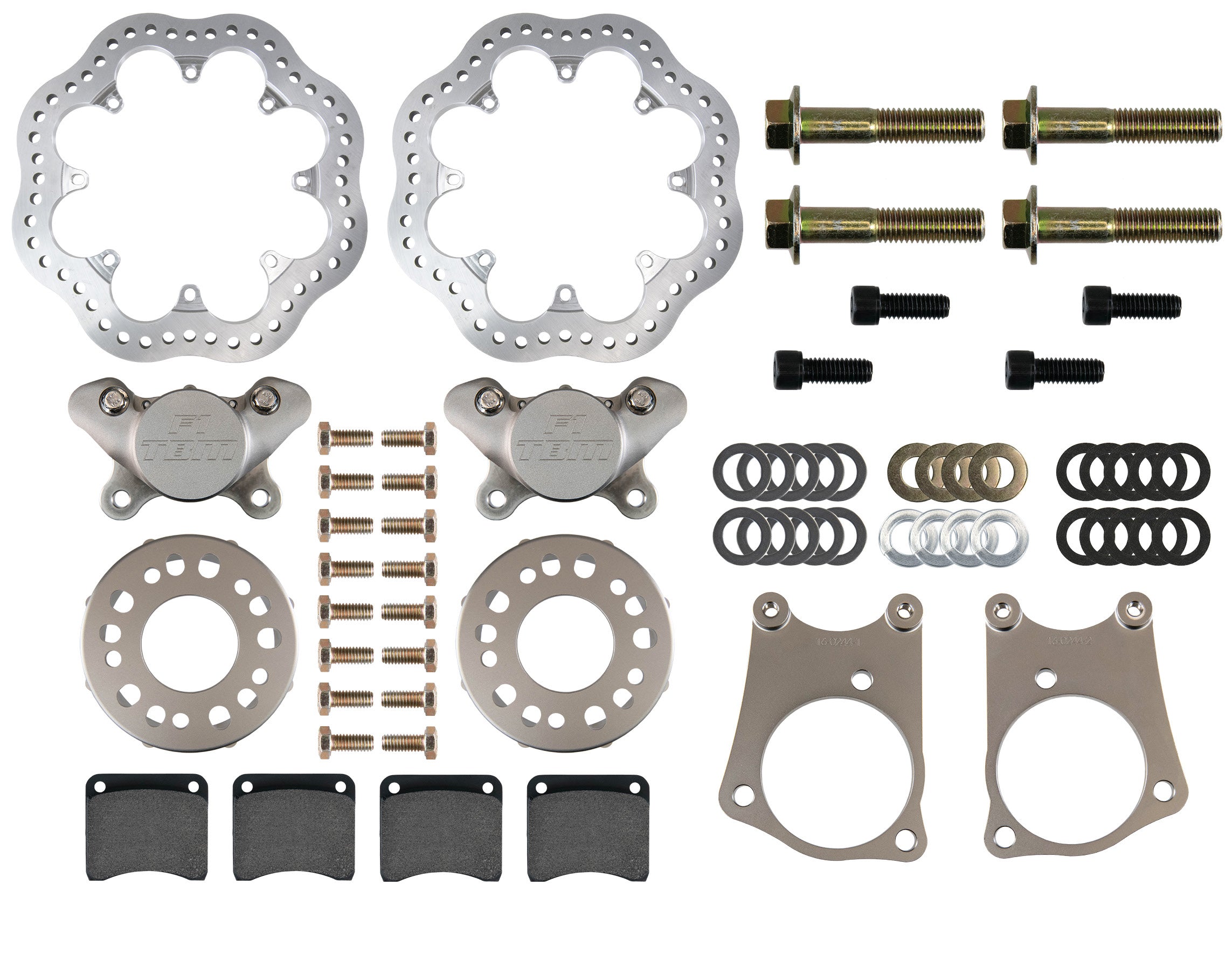04 10 Cadillac XLR Front Drag Racing Brake Kit - Reuses Factory Hubs - High Performance Braking System for Racing & Street Use - Perfect for Track Days & Performance Upgrades