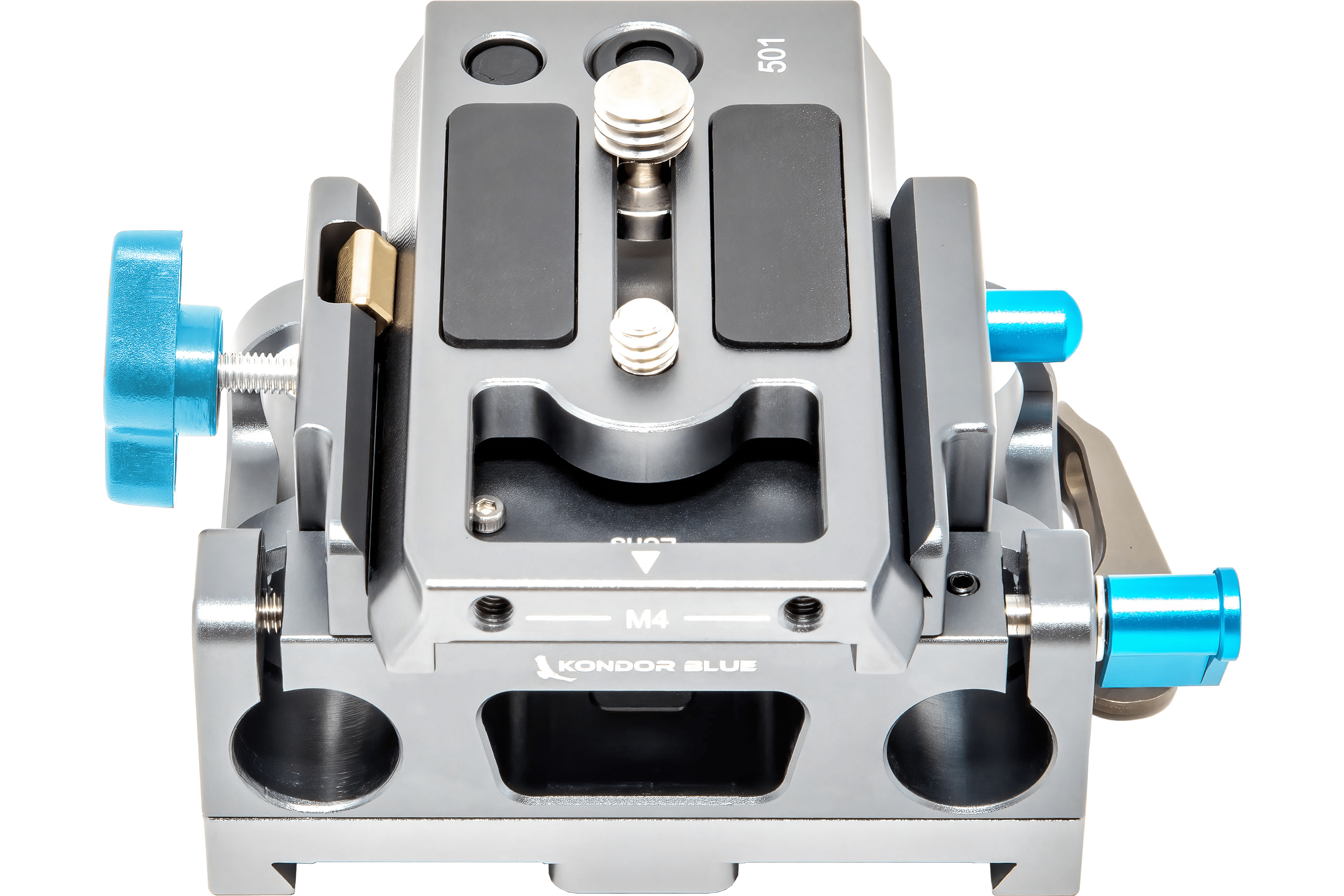 Kondor Blue 15mm LWS Arri/501 Side Loading Baseplate for Red Komodo, BMPCC & Mirrorless Cameras (Space Gray) - Perfect for Cinema Rig Setup & Professional Filmmaking