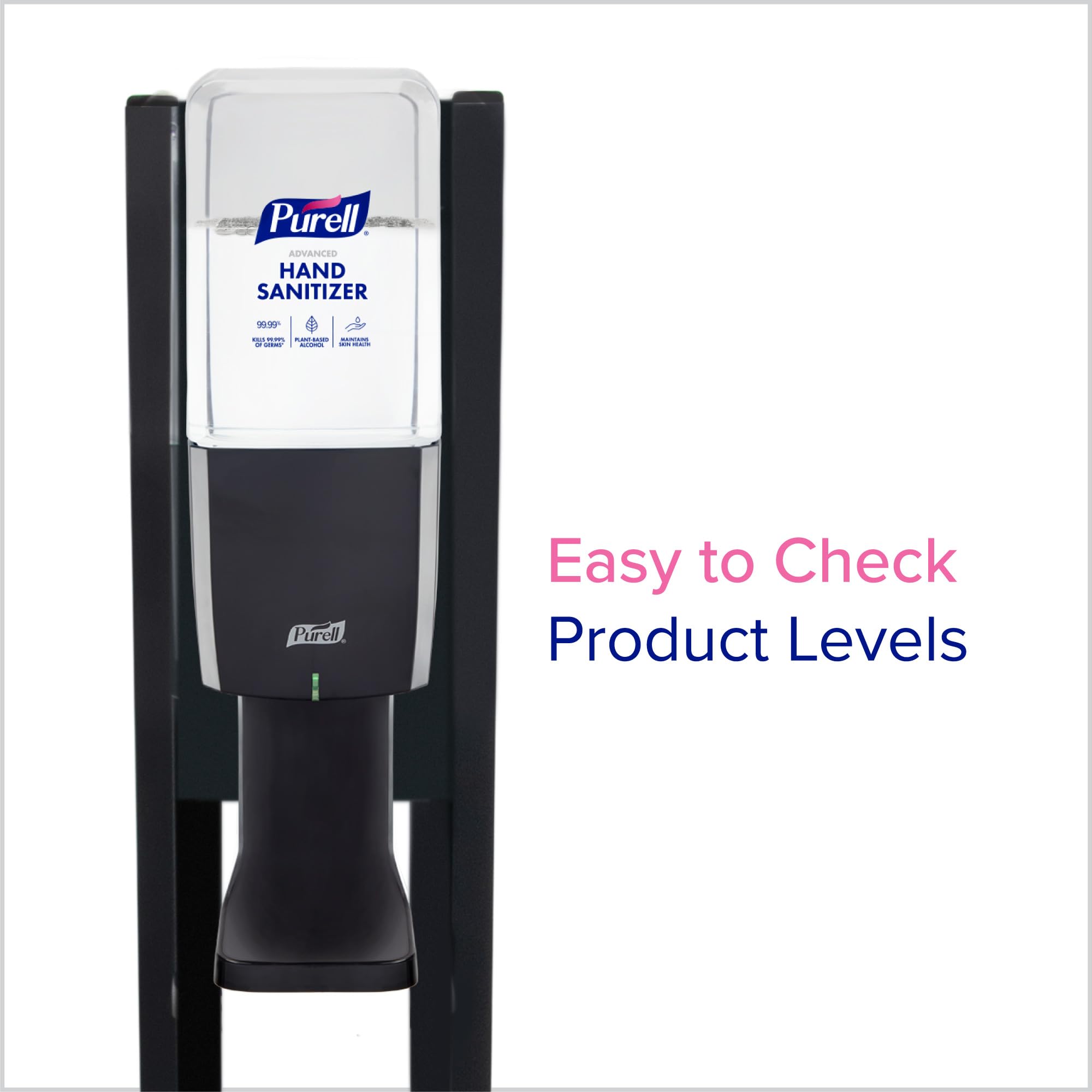 PURELL ES10 Automatic Hand Sanitizer Dispenser with Graphite Floor Stand - Touch-Free Sanitizing Station for Offices, Hospitals & Public Spaces (Pack of 1) - Model 8214-DS