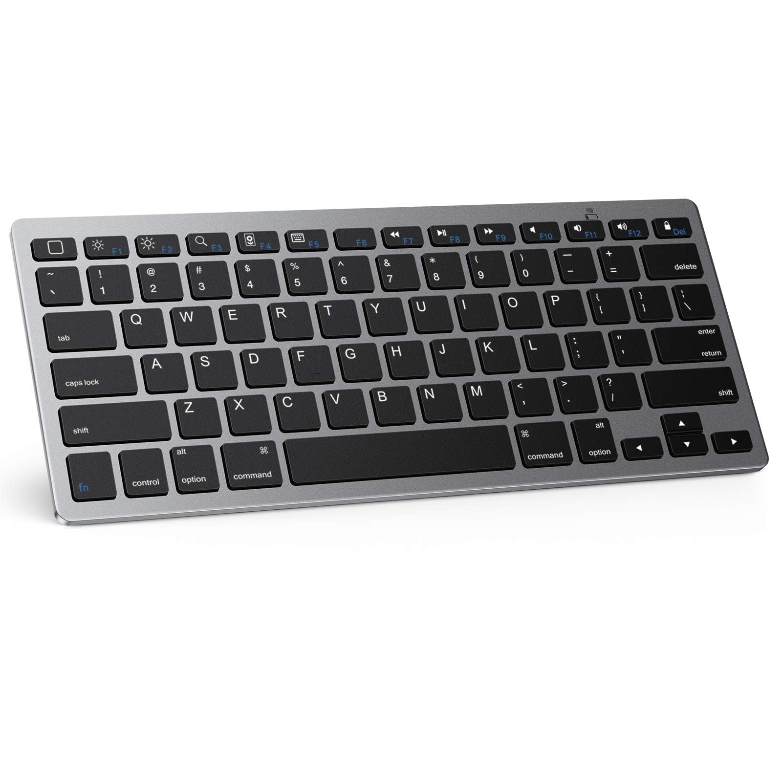OMOTON Bluetooth Keyboard for iPad 10th Gen, iPad 10.2 (9th/8th/7th Gen), iPad Pro 13/12.9/11 inch, iPad Air 13/11 inch (5th/4th Gen), iPad Mini - Slim Wireless Keyboard with Bluetooth 5.1 - Compatible with iOS & Android Devices - Perfect for Home, Office & Travel (Grey)