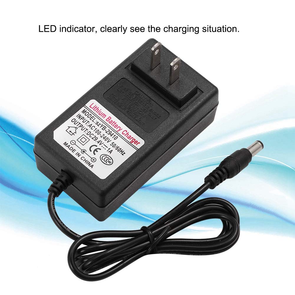 29.4V 1A Power Adapter | Universal DC Power Supply for Headlights, Toy Cars, Electric Scooters & Home Electronics | Fast Charging & Stable Output | Perfect for Travel, Camping & Emergency Power Backup (US Plug)