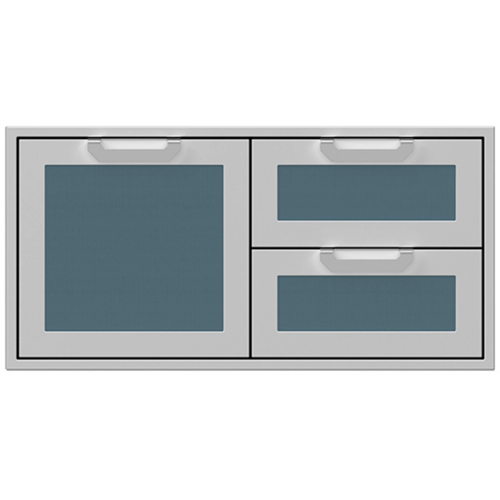 Hestan 42-Inch Outdoor Combo Door & Drawer Stainless Steel Grill Cabinet - Perfect for Backyard BBQ, Patio Cooking, and Outdoor Kitchen Storage