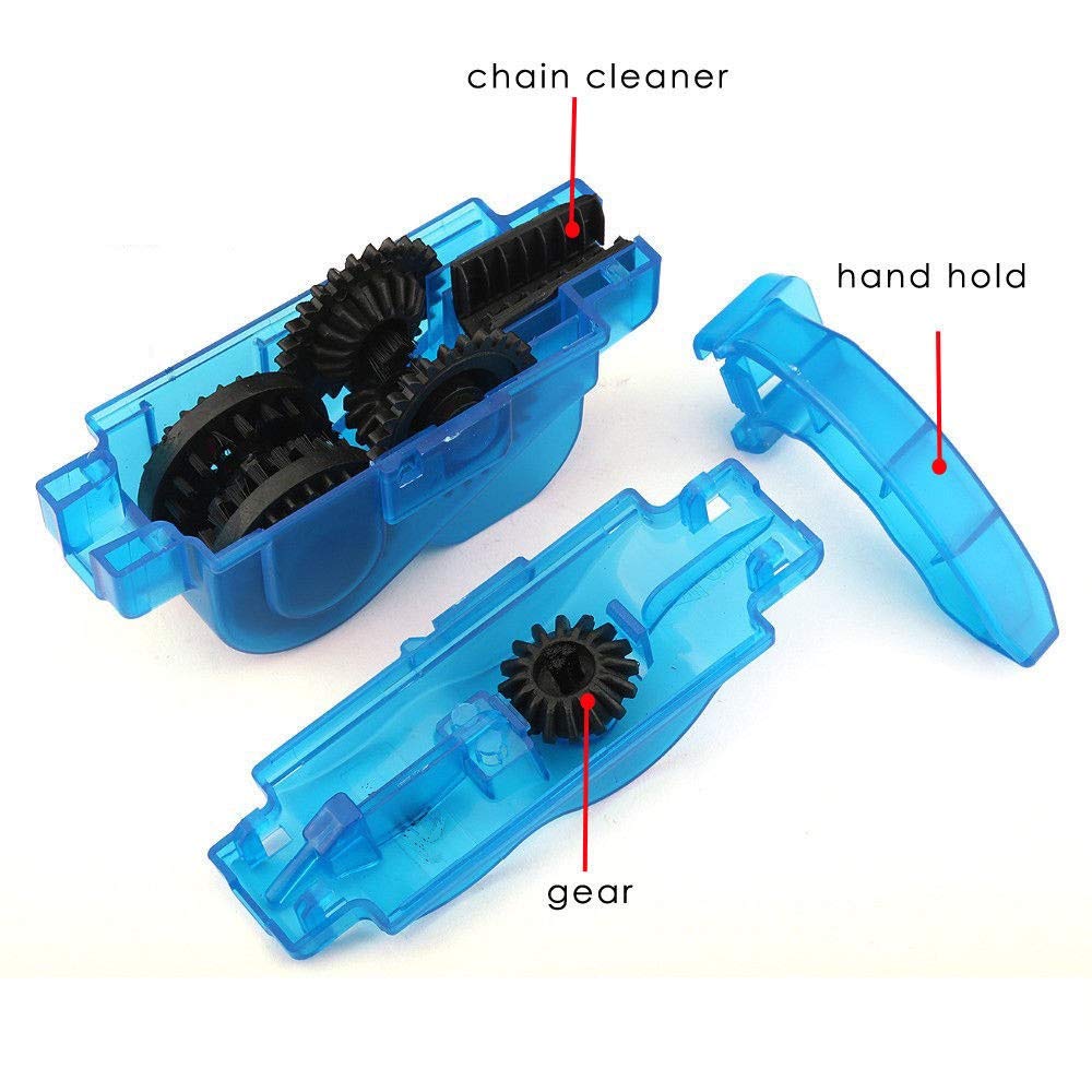 Portable Bicycle Chain Cleaner Kit - Bike Chain Cleaning Brushes & Degreaser Tool for Road, Mountain & Kids Bikes - Perfect for Home Maintenance & Outdoor Cycling Gear Care