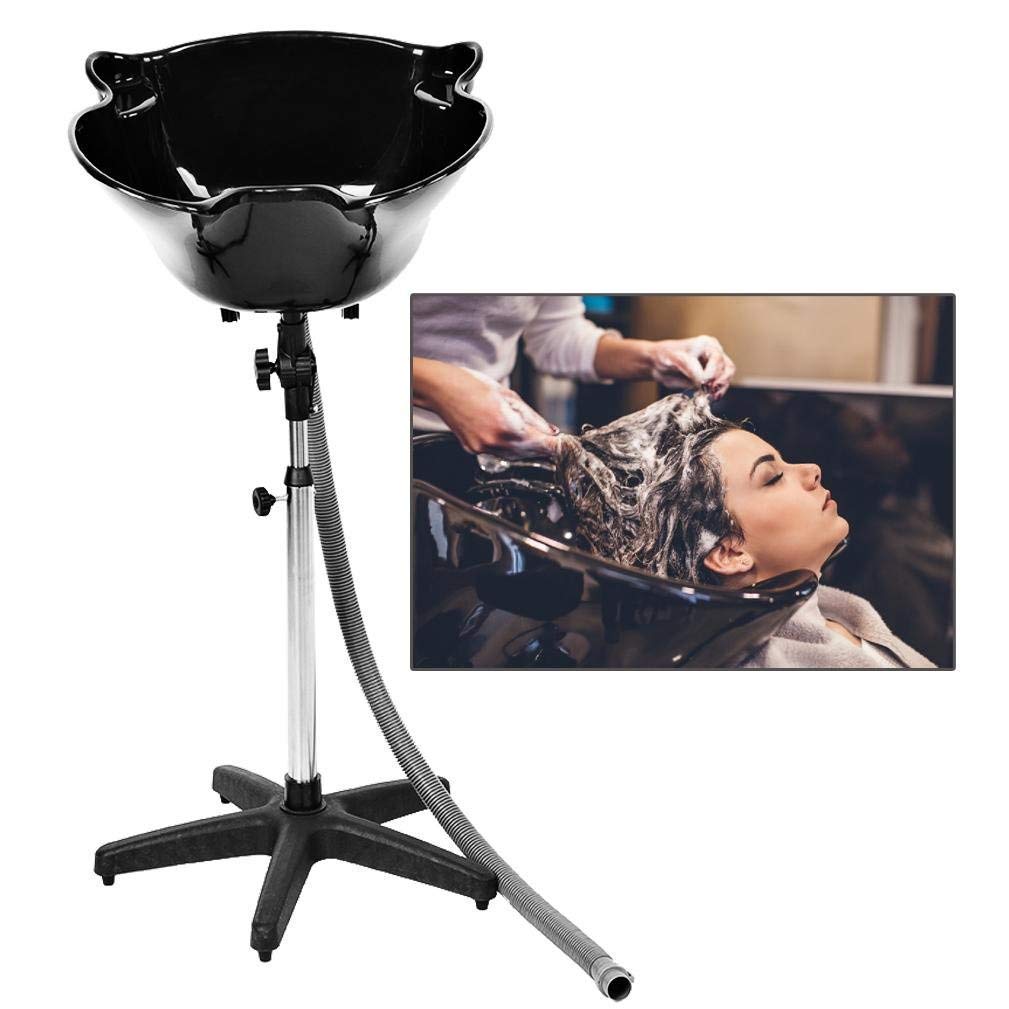 Portable Spa Hair Shampoo Bowl - Adjustable Height Salon Sink with Drain for Hair Washing | Professional Beauty Salon Equipment (#210) | Perfect for Home & Salon Hair Care Treatments