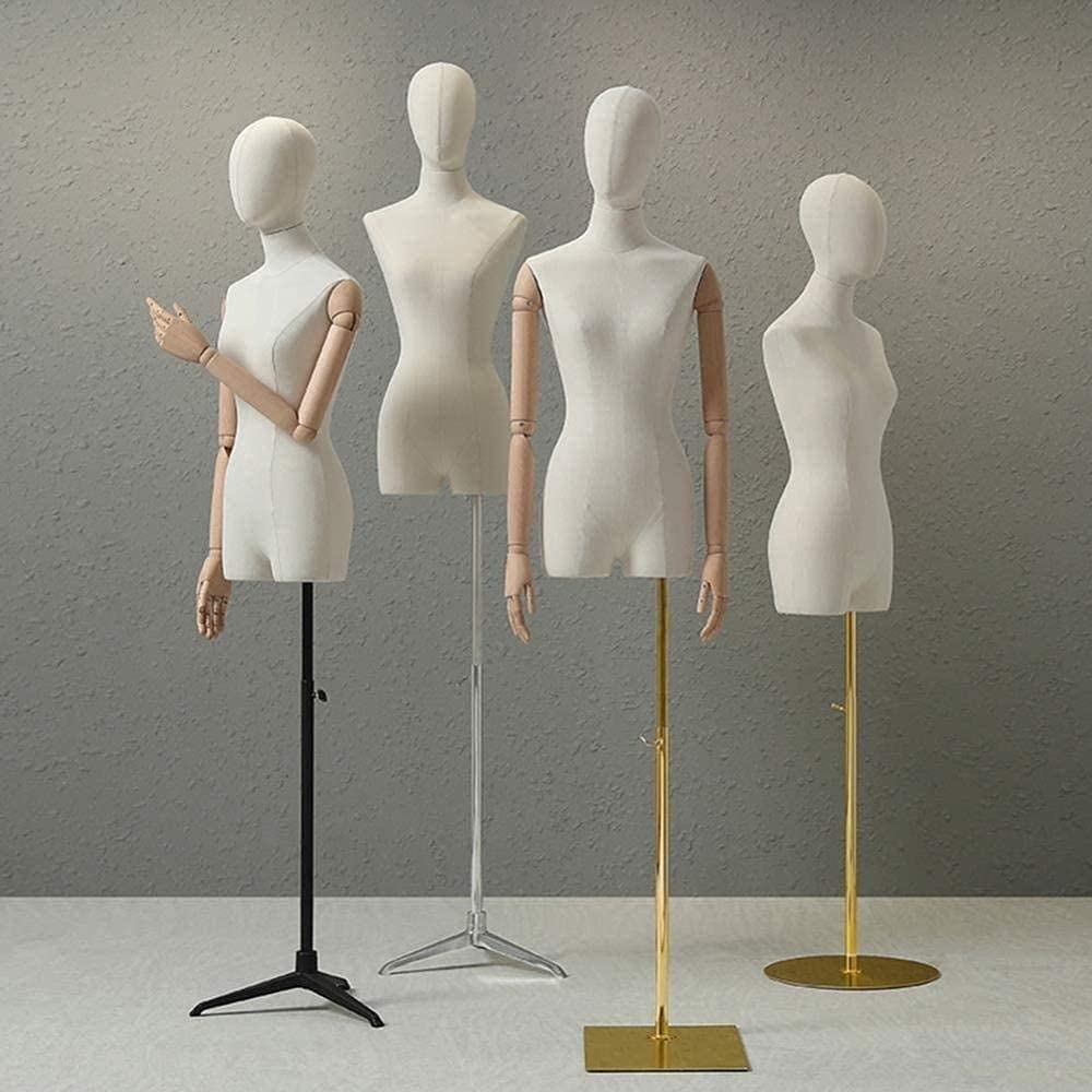 Professional Adjustable Female Dress Form Mannequin with Tripod Stand & Head - Perfect for Tailoring, Fashion Design, Jewelry Display & Boutique Visual Merchandising