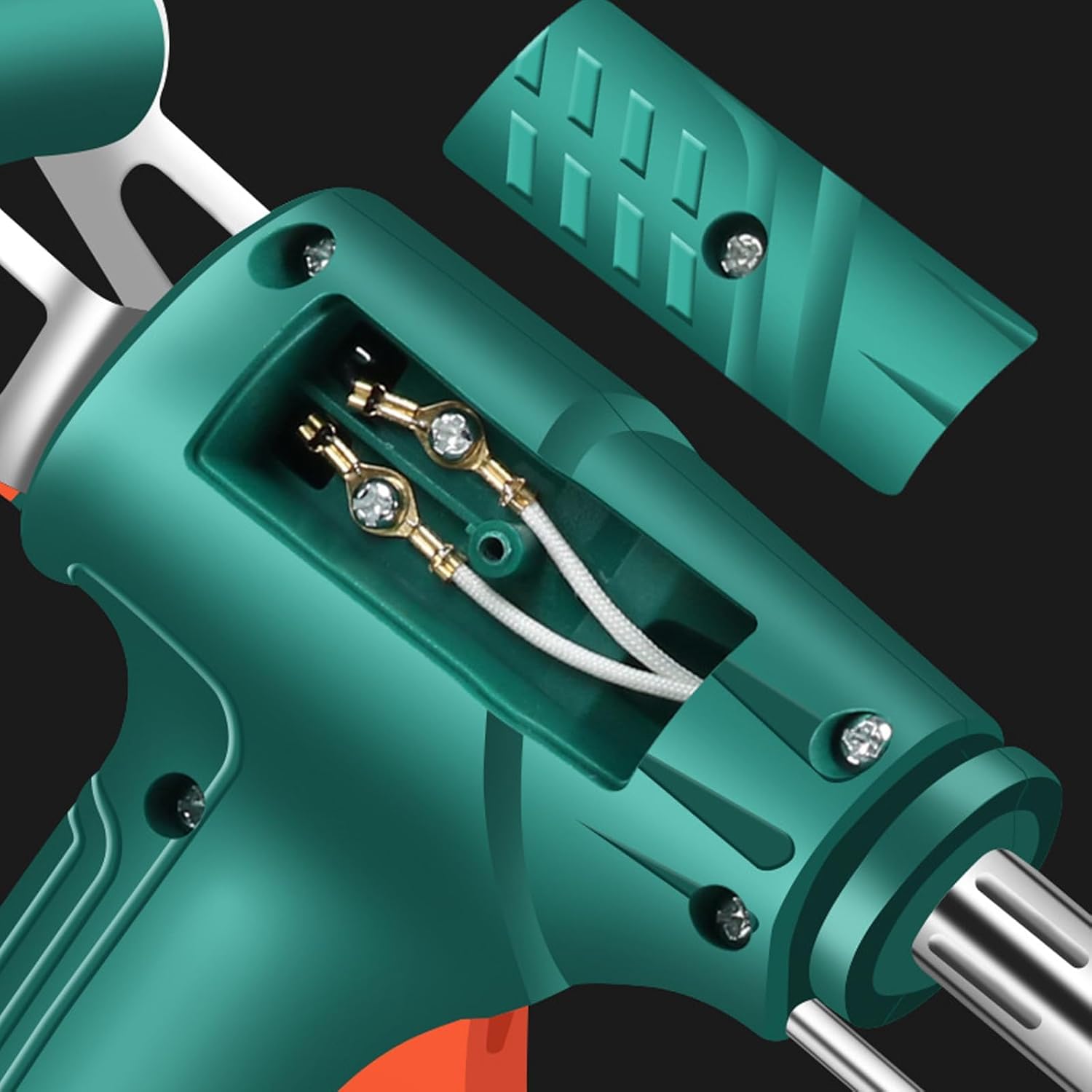 60W Multi-Function Soldering Iron Gun Kit - Electric Corded Soldering Tool with External Heating for DIY Electronics Repair, Circuit Board Fixing & Home Appliance Maintenance (Green, Gun Style) - Perfect for Hobbyists, Technicians & Home Improvement Projects