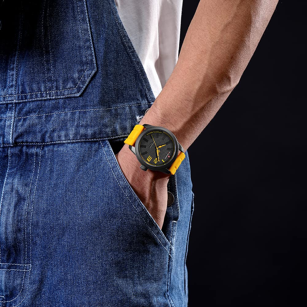 NAVIFORCE Waterproof Sports Watch for Men and Boys - Durable Silicone Band with Second Hand - Perfect for Running, Swimming, and Outdoor Activities