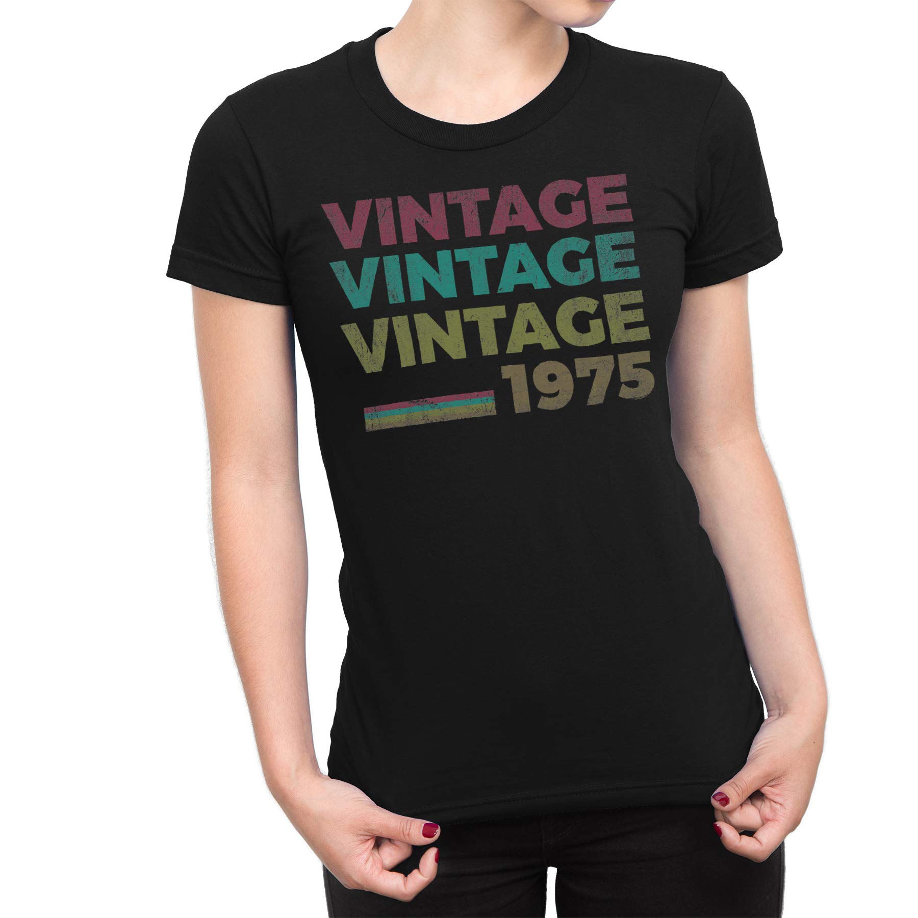 1975 Vintage Retro Birthday T-Shirt for Women - 50th Birthday Gift - Perfect for Birthday Parties, Themed Events & Milestone Celebrations