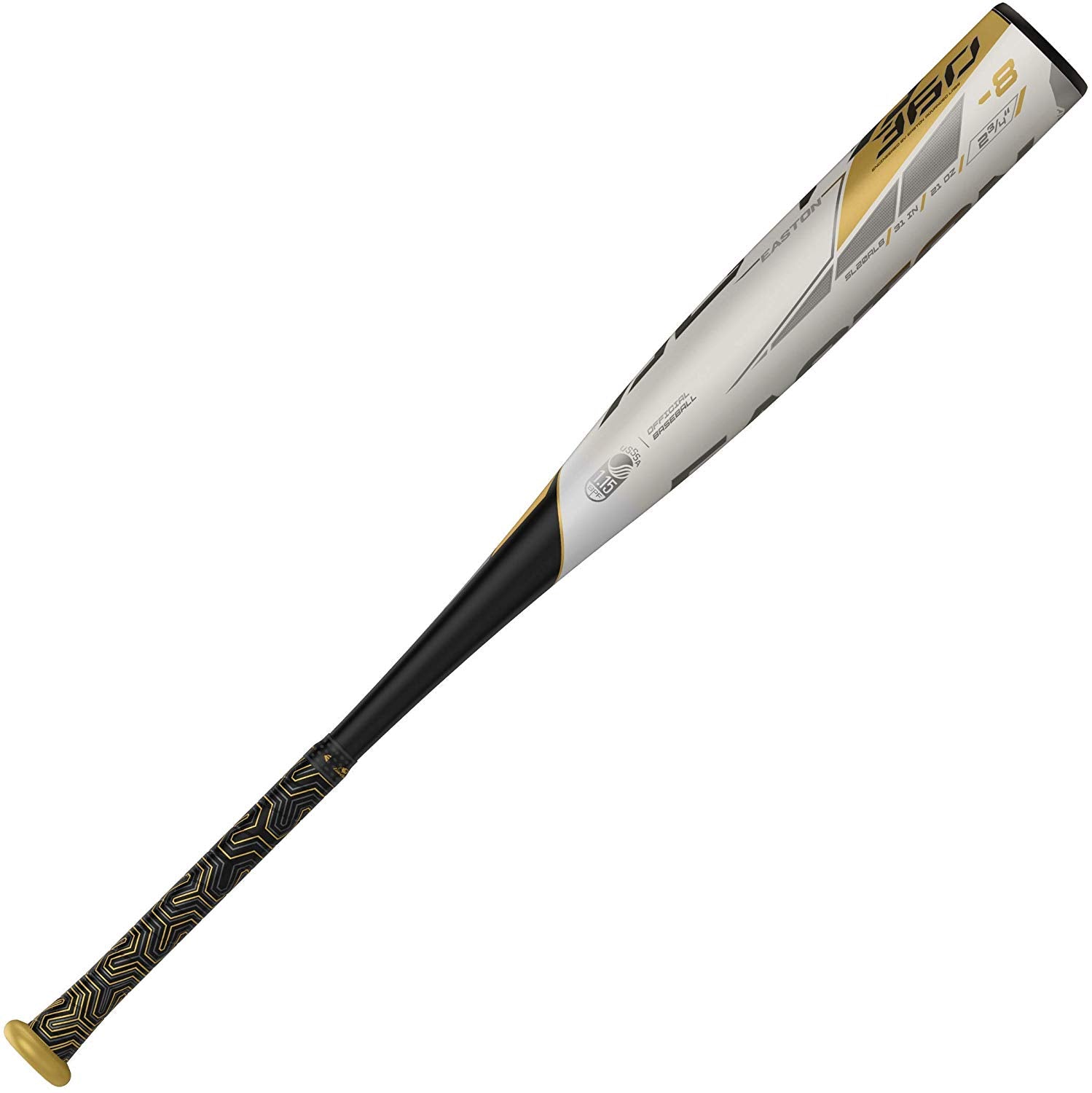 Easton SL20AL8 Alpha 360 Senior League Baseball Bat -8 Drop, 2 3/4