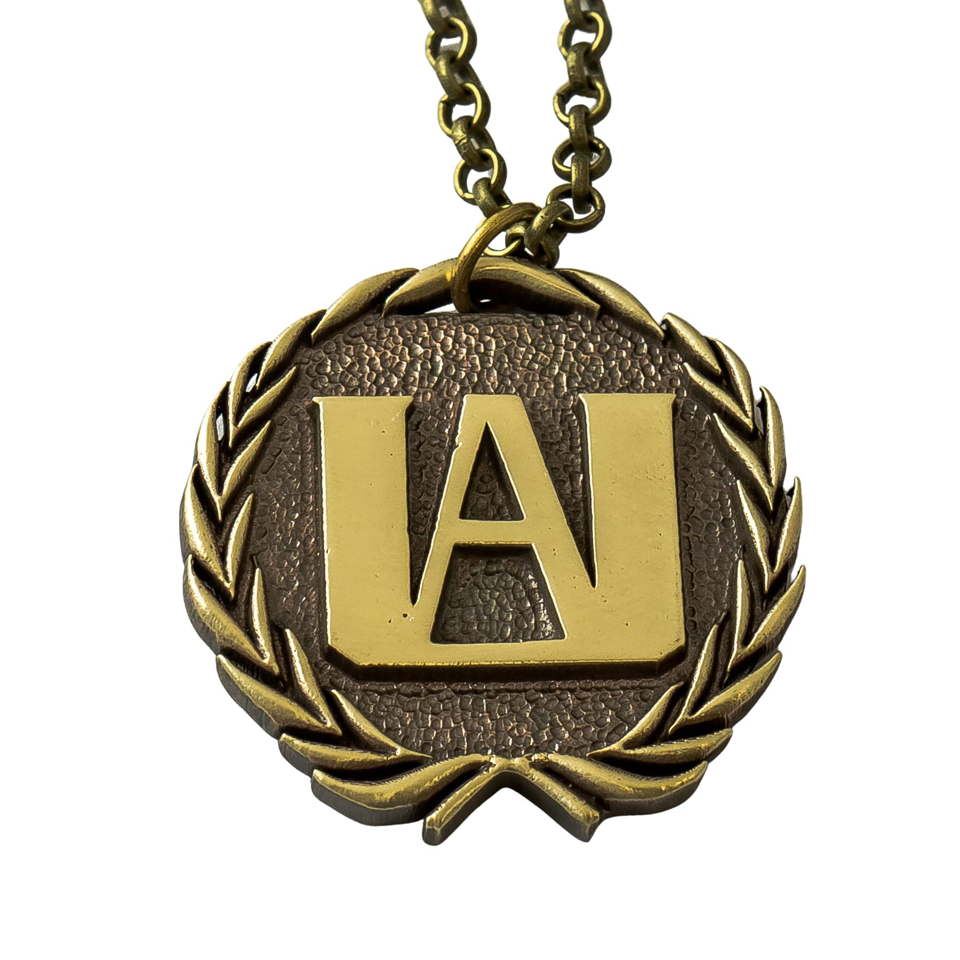 My Hero Academia U.A. High School Brass Pendant Necklace - Anime Manga Jewelry - Perfect for Cosplay, Gift Giving & Anime Fans Collection