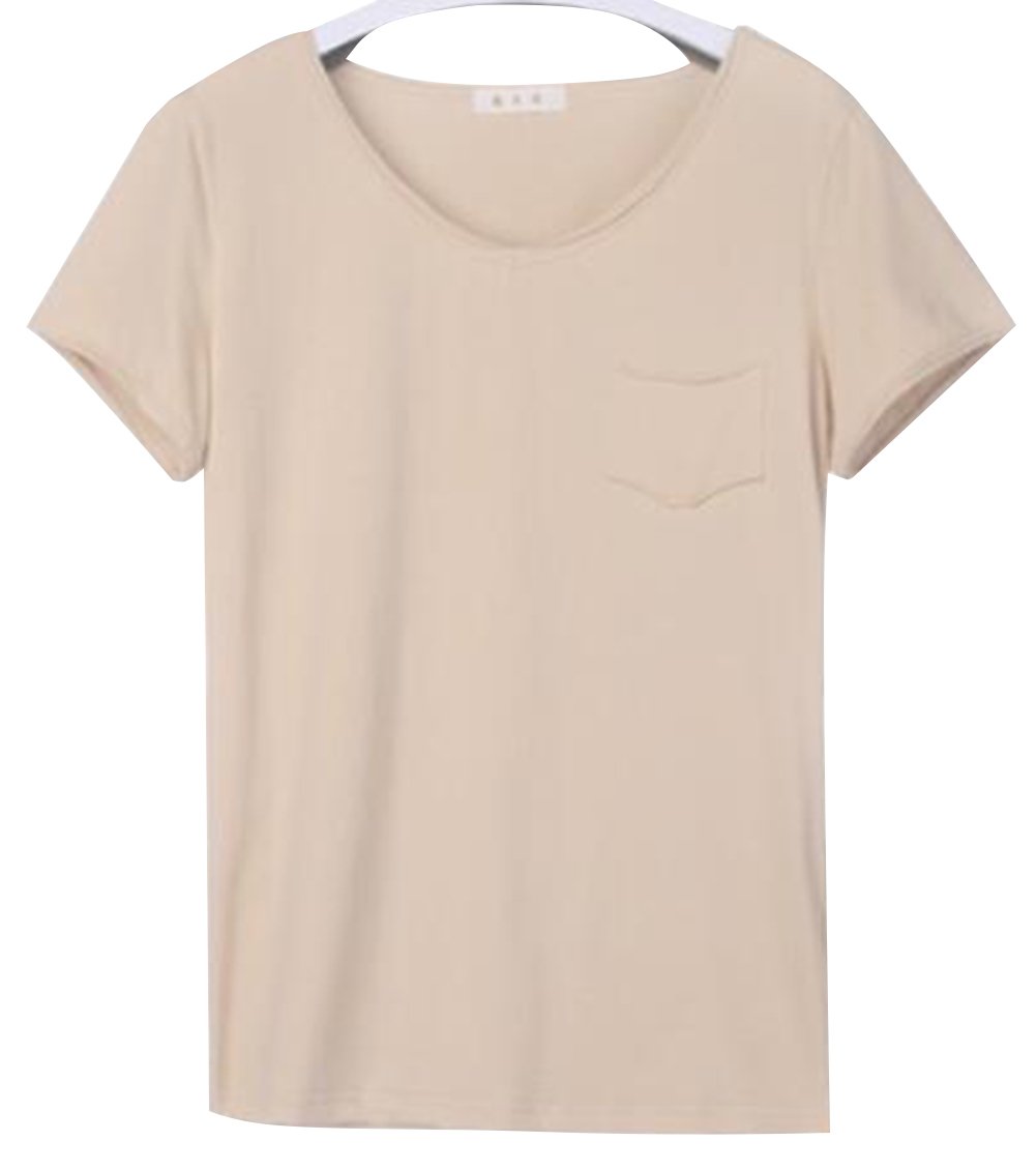 Trendy XU Women's Casual Loose Fit Short Sleeve T-Shirt - Soft Cotton Basic Tee for Everyday Wear, Street Style & Summer Outfits