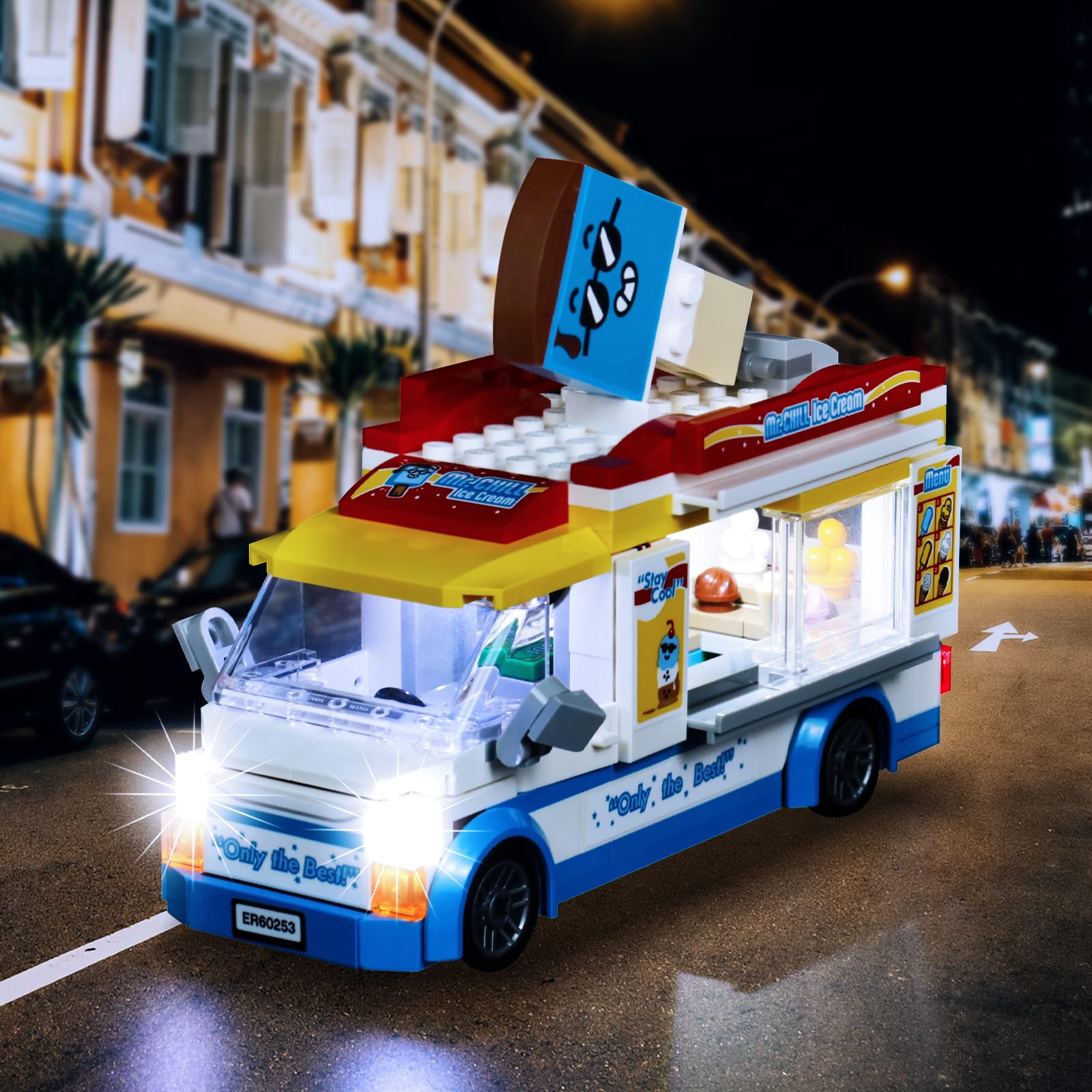 LED Lighting Kit for Lego City Ice-Cream Truck 60253 (Model Not Included) - Cool Decorative Building Block Lights, Perfect Gift for Kids & Lego Fans | Enhance Nighttime Play & Display Scenes