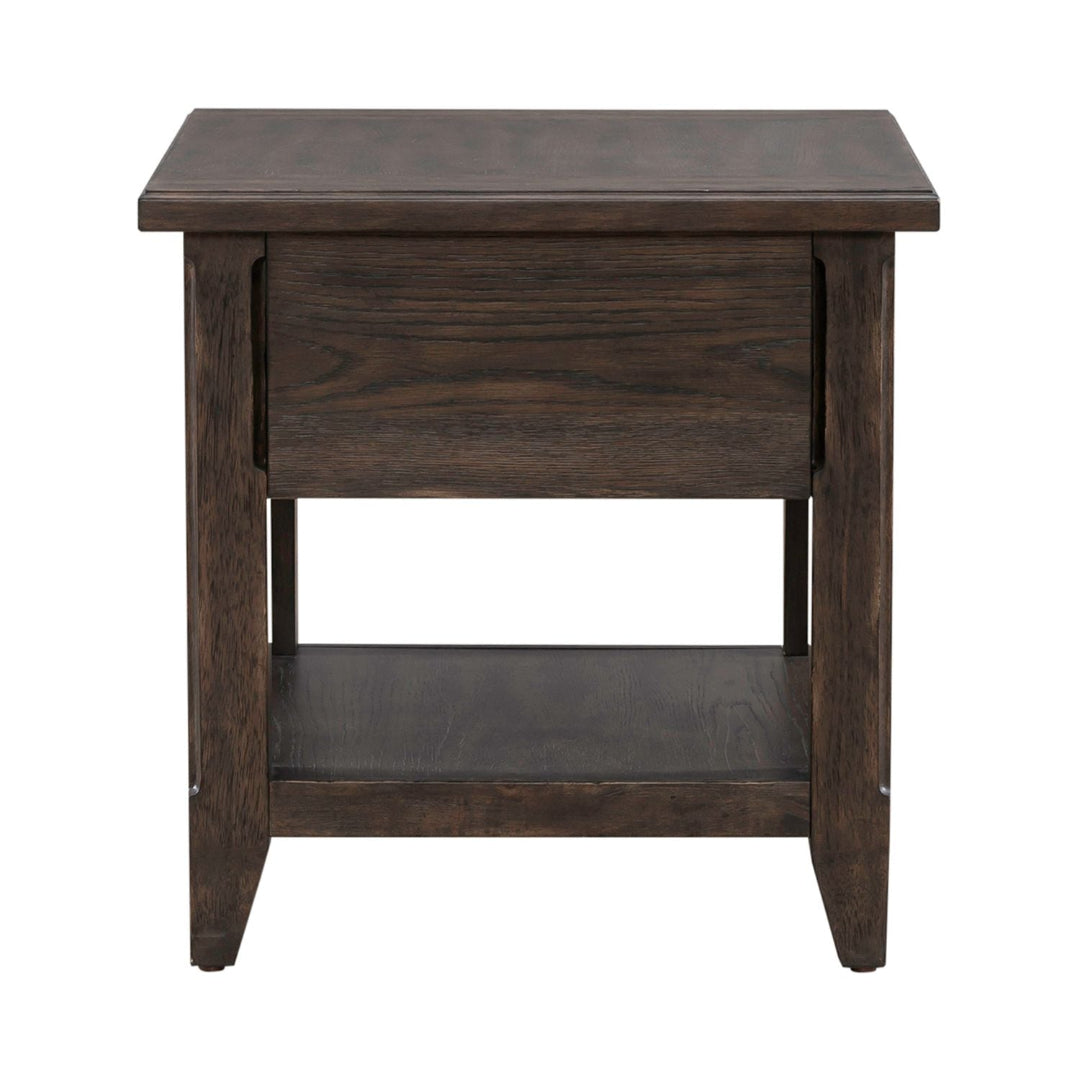 Stylish Wooden End Table for Living Room - Modern Nightstand with Storage Shelf - Perfect for Bedroom, Office, or Lounge Decor