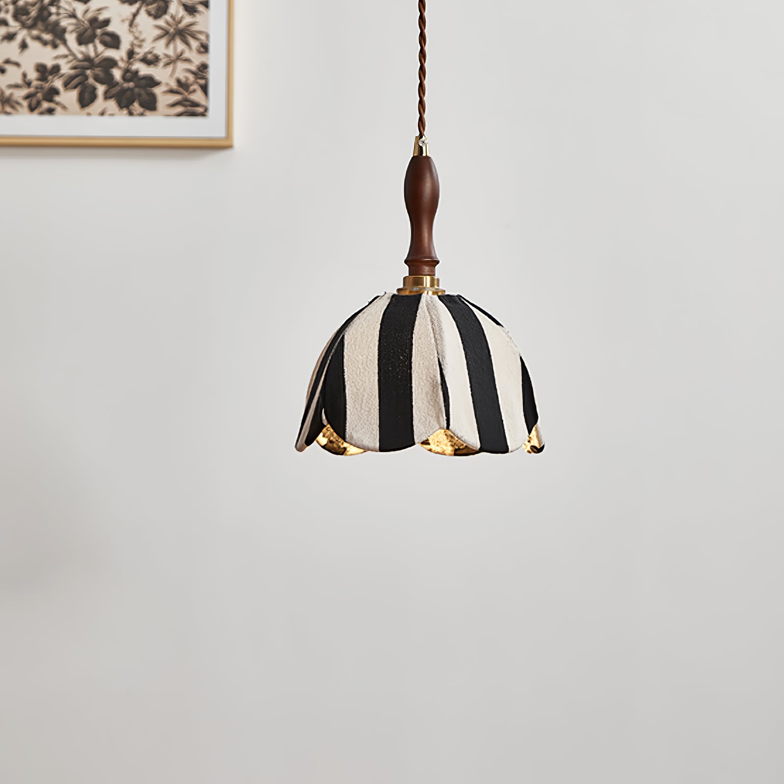 Marble Stripe Pendant Light - Modern Glass Hanging Lamp for Kitchen Island, Dining Room & Bedroom Decor