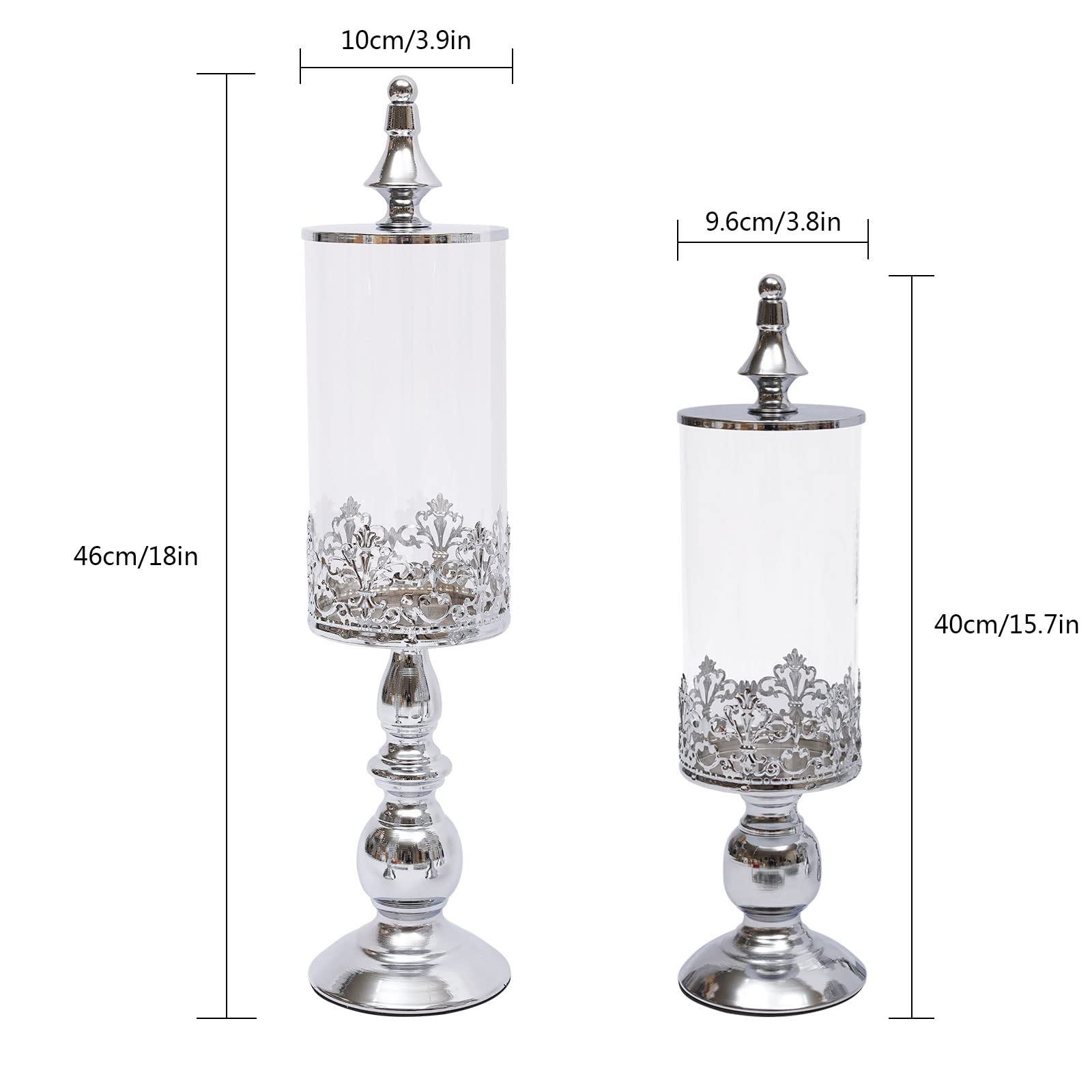 11-Piece Silver Cake Stand Set - Elegant Metal Cupcake Holder with Acrylic Mirror, Wedding & Birthday Party Dessert Display Tray for Fruits, Cakes, Pastries - Perfect for Bridal Showers, Baby Showers, and Special Events