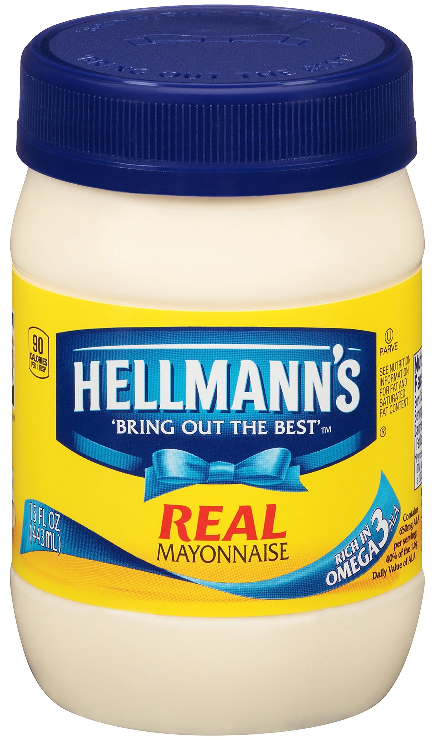 Hellmann's Real Mayonnaise with Cage-Free Eggs, 15 Fl Oz (Pack of 12) - Perfect for Sandwiches, Salads & Homemade Dressings