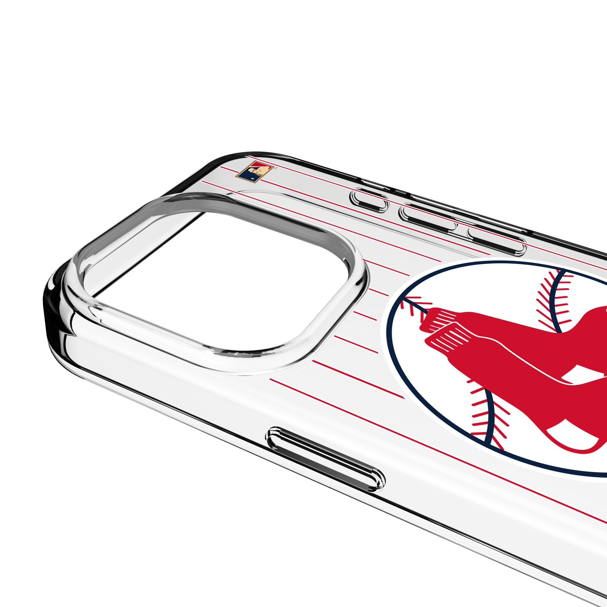 Boston Red Sox 1970-1975 Cooperstown Collection Pinstripe Clear iPhone Case for iPhone 6/7/8/X/11/12/13/14/15 - Perfect for Baseball Fans & Game Day Protection