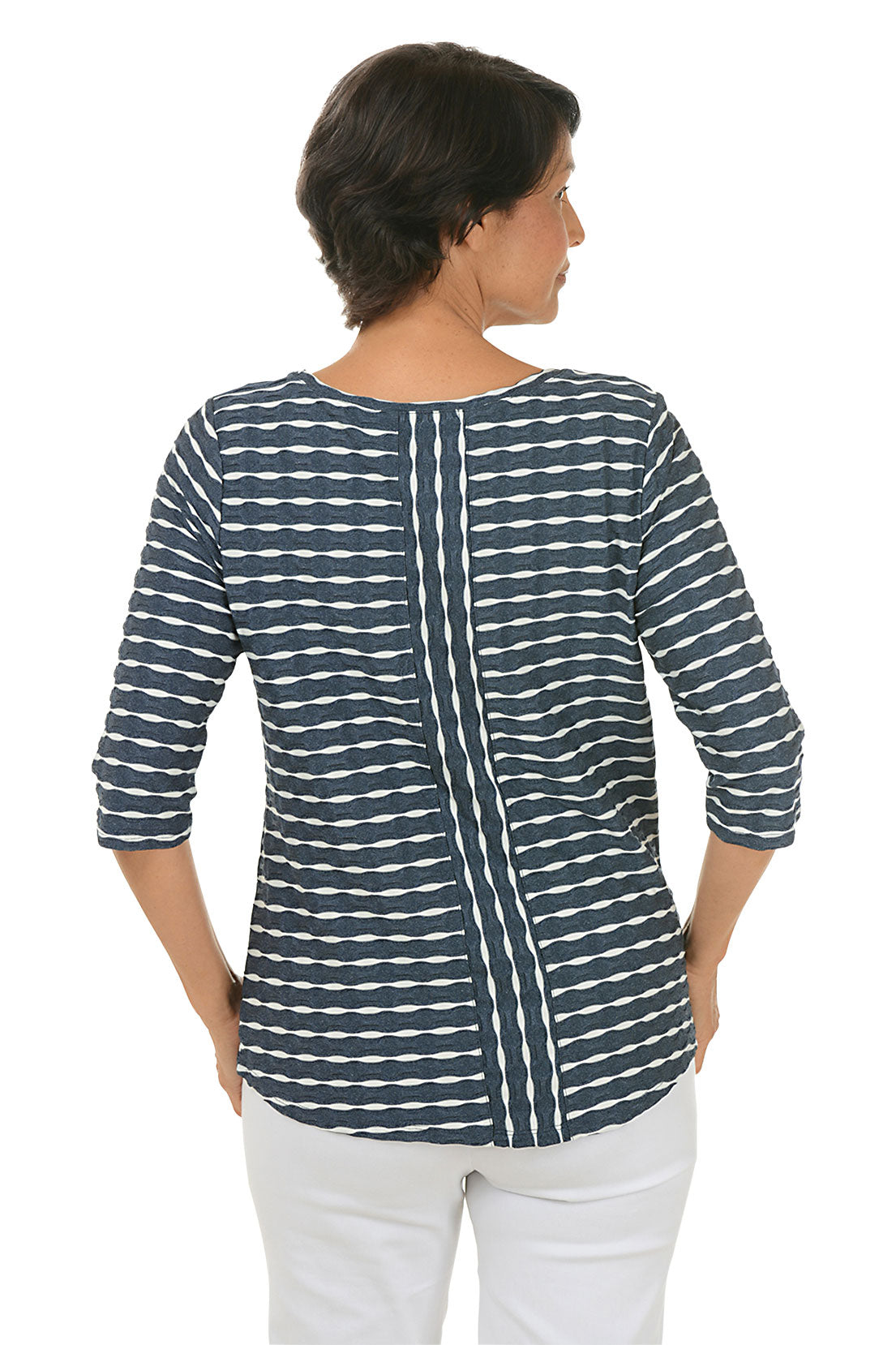 Stylish Striped Bellevue Knit Top for Women | Comfortable & Trendy Casual Wear | Perfect for Office, Outings & Everyday Fashion