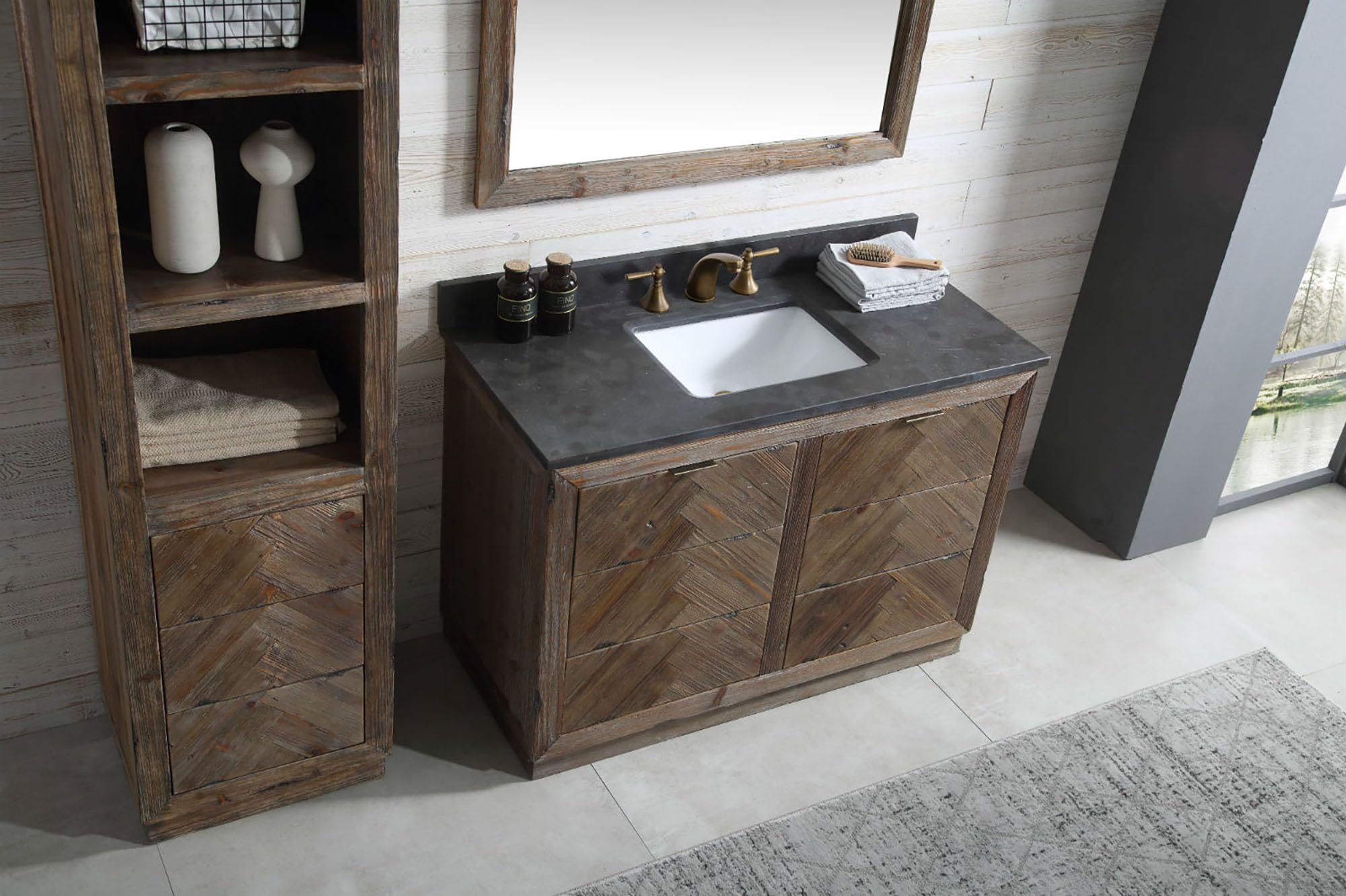 Legion Furniture WH8548 Modern Bathroom Vanity with Sink - 36 Inch Single Sink Bathroom Cabinet with Soft-Close Doors, White Finish - Perfect for Small Bathrooms, Powder Rooms & Home Renovations