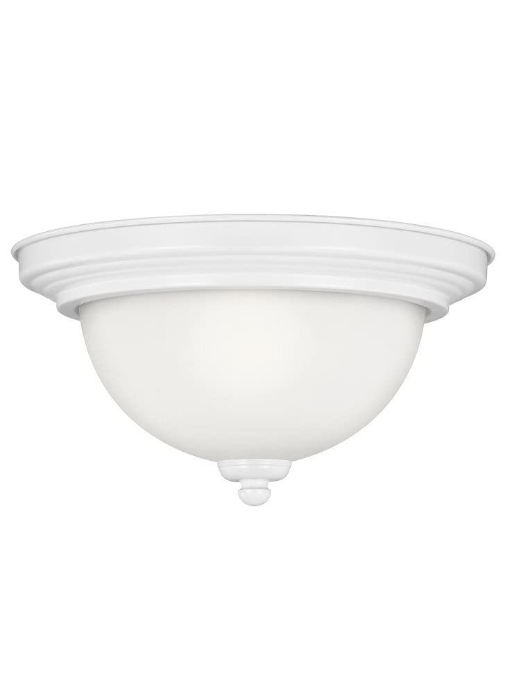 Seagull 77063-15 Modern One Light Ceiling Flush Mount Fixture - Perfect for Bedroom, Hallway & Kitchen Lighting