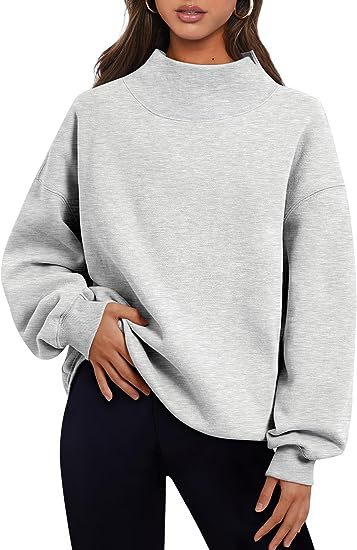 Women's Solid Color Pullover Hoodie - Loose Fit Round Neck Sweatshirt for Casual Wear & Layering | Thick Warm Fleece for Fall & Winter Outfits