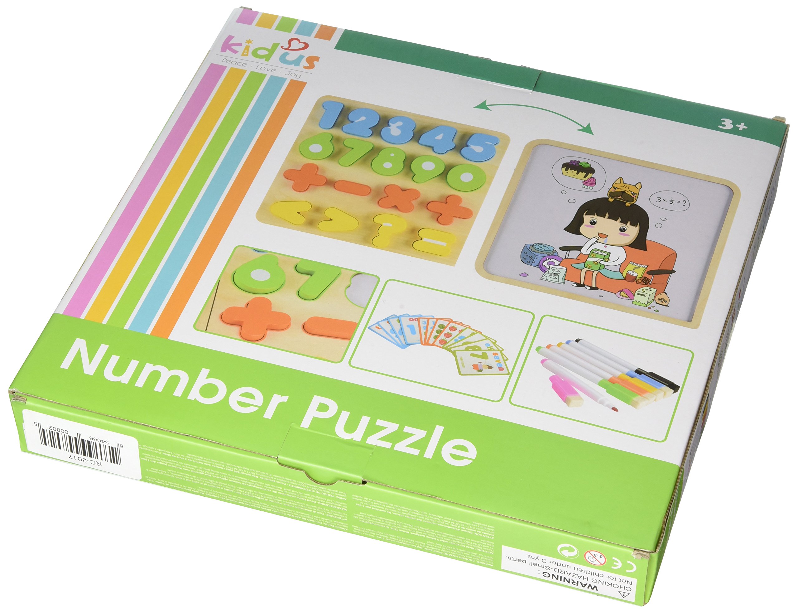 Wooden Number Puzzle Board - Educational Math Learning Toy for Kids | Fun Counting & Problem Solving Game for Toddlers & Preschoolers | Perfect for Homeschooling & Classroom Activities