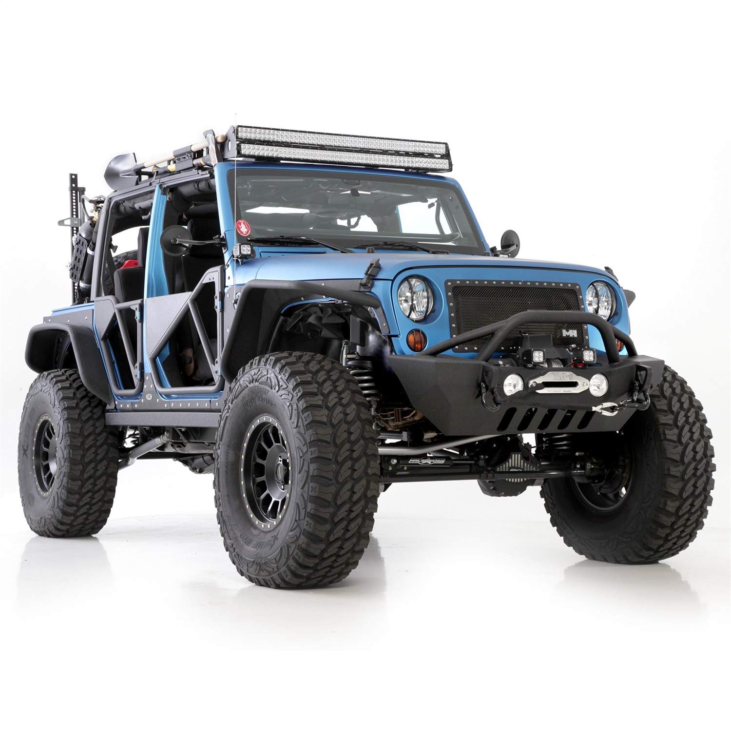 Smittybilt 76807 XRC Gen 2 Front Bumper for Jeep Wrangler JK & JL - Heavy Duty Off-Road Protection for Rock Crawling & Trail Adventures