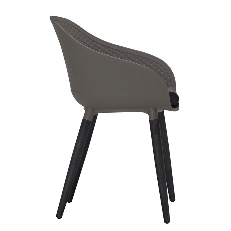 UNITY Arm Chair - Taupe & Black Modern Accent Chair for Living Room, Bedroom, or Office - Comfortable Upholstered Lounge Chair with Sturdy Metal Legs
