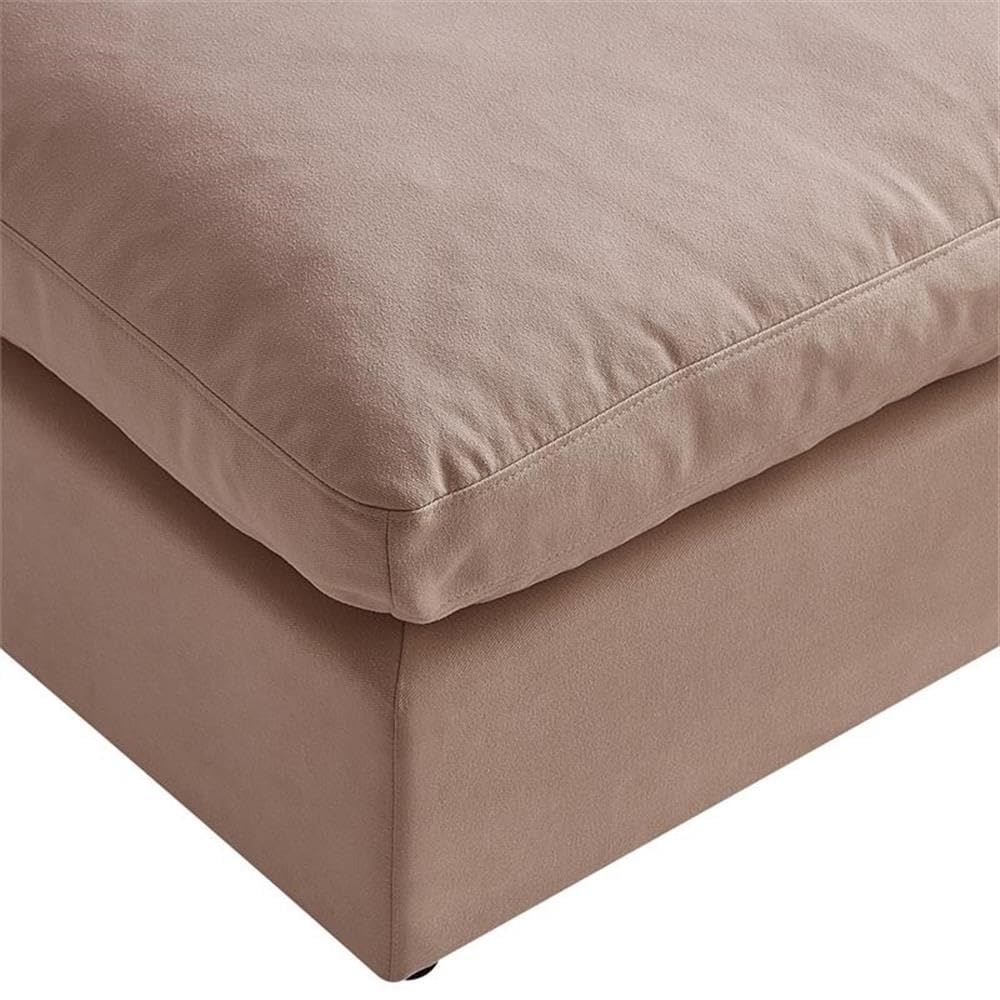 Kaelynn Ottoman Pink Linen Upholstered Storage Bench - Soft Pink Fabric Footrest with Storage for Living Room, Bedroom & Nursery | Perfect for Extra Seating and Home Organization