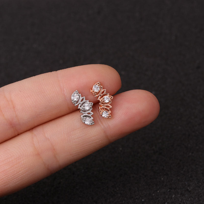 20G Cartilage Dainty Dangle Stud Earrings - Moon Charm Hoop Earrings for Women | HSPJ19103 | Perfect for Everyday Wear, Parties & Special Occasions