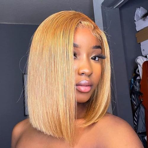 Color 27 Honey Blonde 13x4 Lace Front Bob Wig