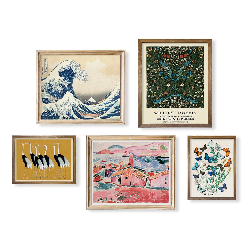 Japanese Morris Painting Wall Art Print - Modern Abstract Boho Decor for Bedroom & Living Room - Maximalist Aesthetic Poster - Museum Quality Contemporary Art - Perfect for Home, Office & Gift Giving