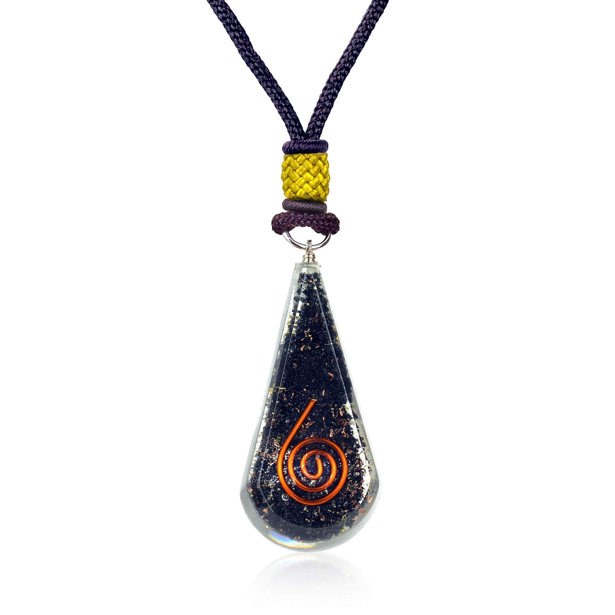 Black Tourmaline Orgone Pendant Necklace - Natural Crystal for Immune Support & Negative Energy Protection | Spiritual Healing Jewelry for Meditation, Anxiety Relief & Positive Energy