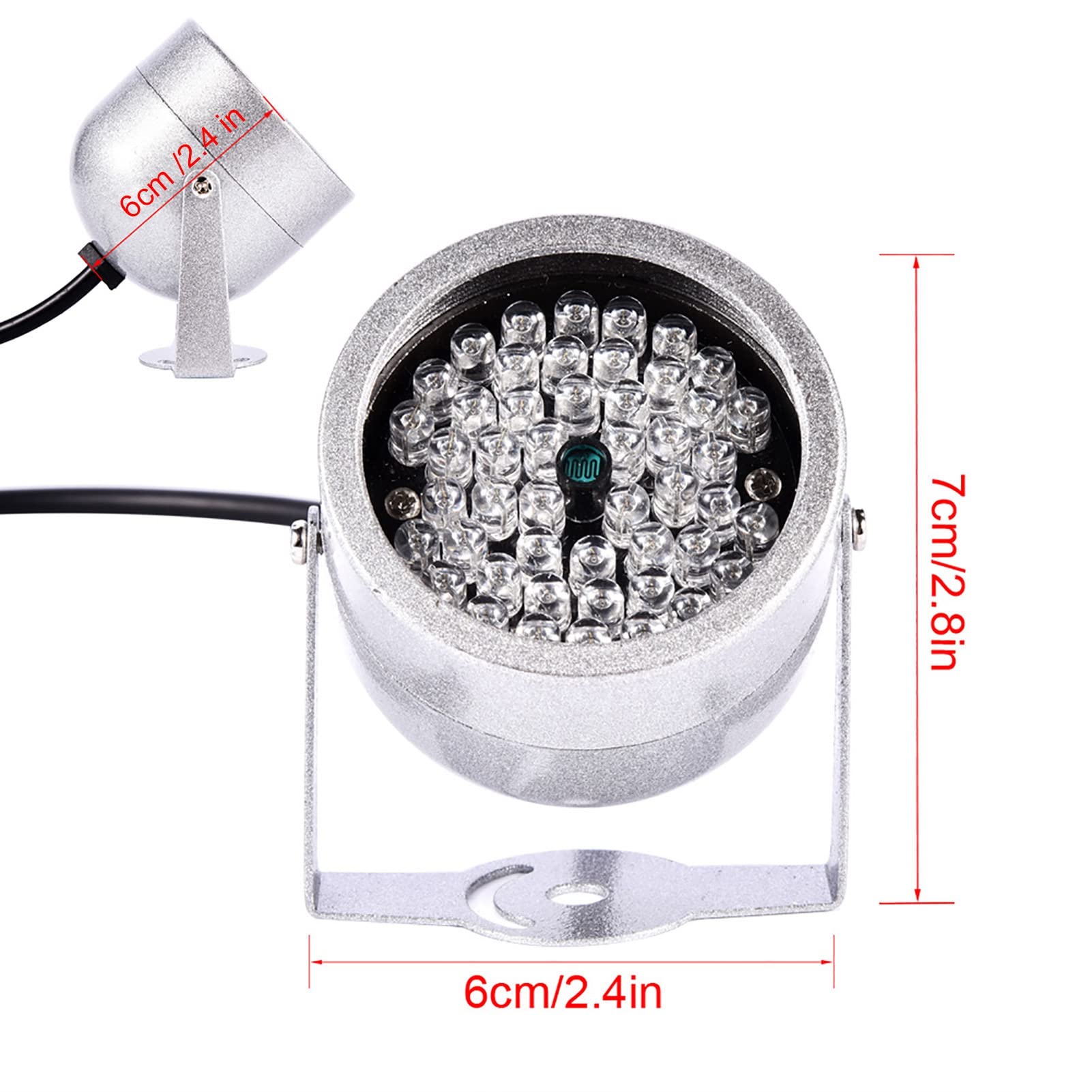 48-LED IR Infrared Night Vision Light for Security CCTV Cameras - Indoor/Outdoor Use - Perfect for Home Surveillance, Business Security & Dark Area Monitoring