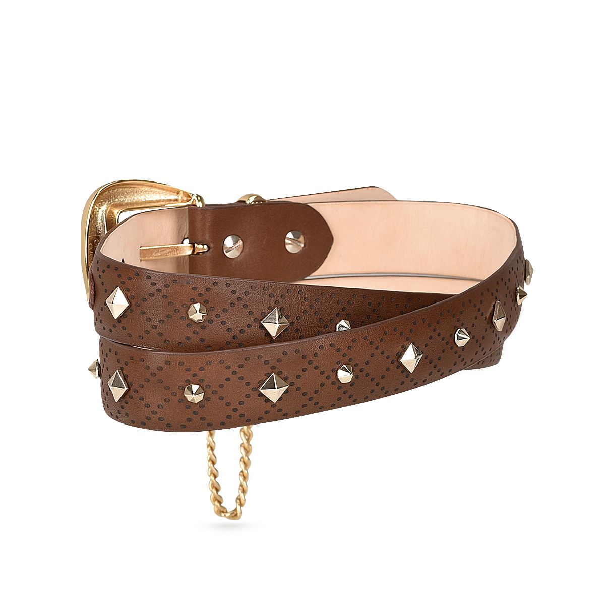 CDA11RS Cuadra Honey Casual Fashion Cowhide Leather Belt for Women | Stylish Waist Accessory for Jeans, Dresses & Office Wear
