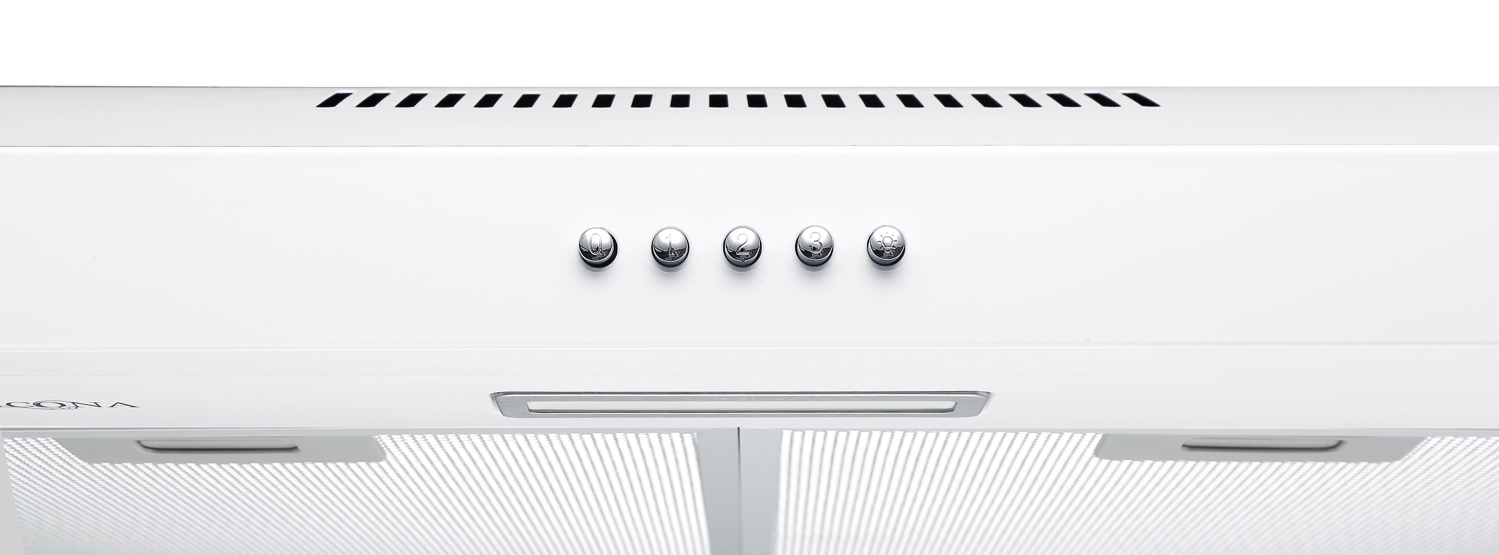 24 Inch Convertible Under Cabinet Range Hood in White - Powerful Kitchen Ventilation for Smoke & Odor Removal - Perfect for Small Kitchens & Apartments